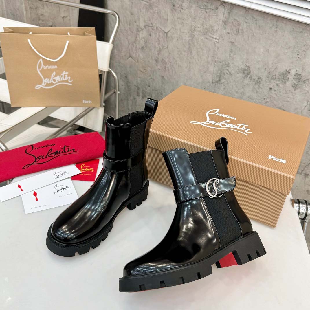 Christian Louboutin CL Chelsea Booty Lug Boots - EUR FASHION