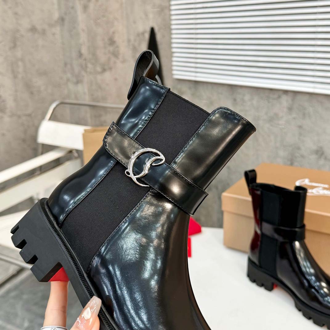 Christian Louboutin CL Chelsea Booty Lug Boots - EUR FASHION