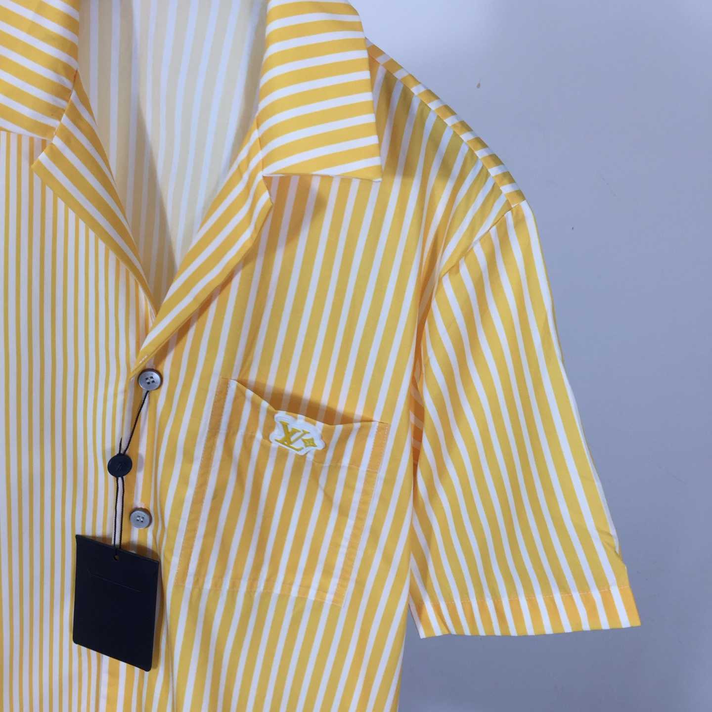 Louis Vuitton Monogram Striped Patchwork Short-Sleeved Shirt   1AHVWT - EUR FASHION