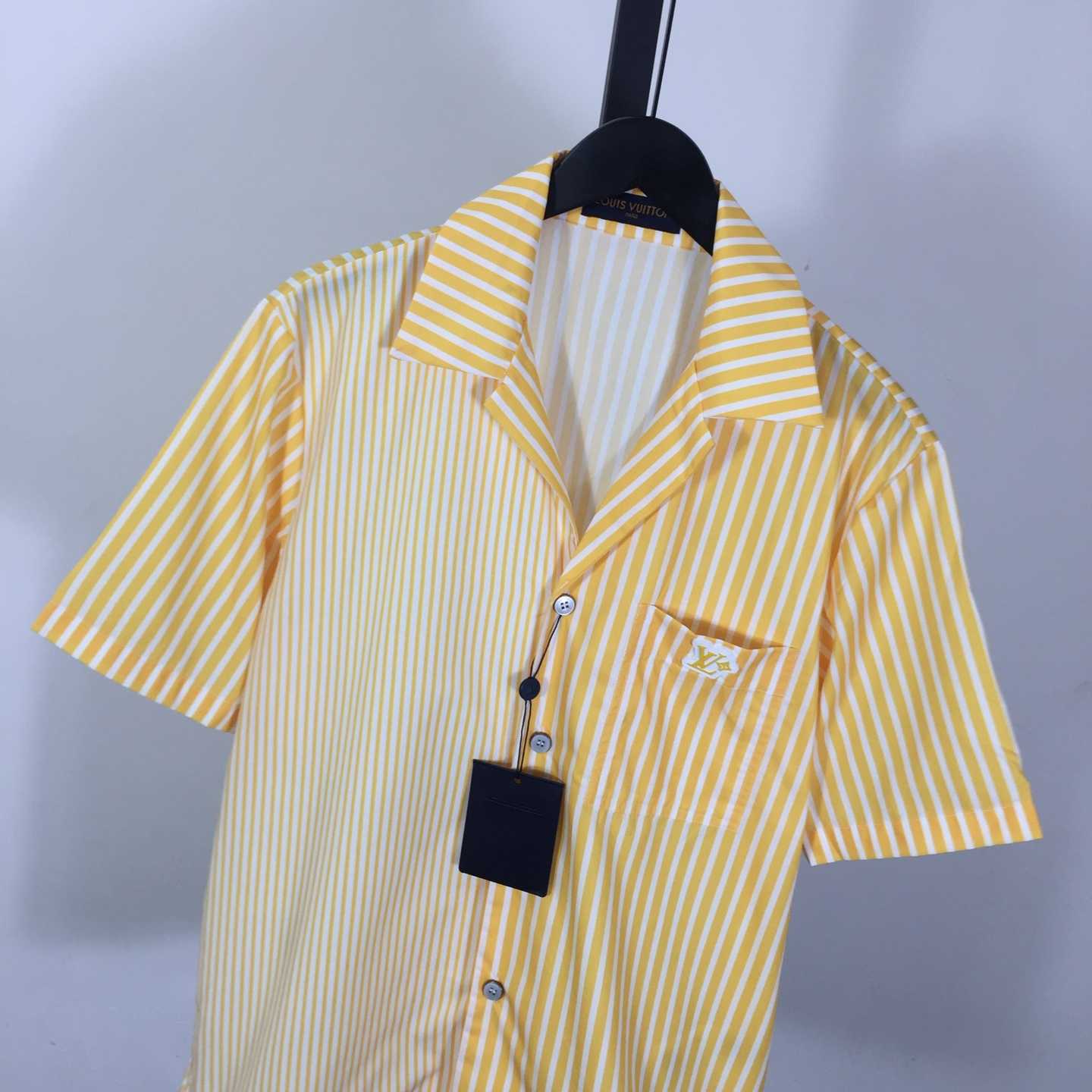 Louis Vuitton Monogram Striped Patchwork Short-Sleeved Shirt   1AHVWT - EUR FASHION