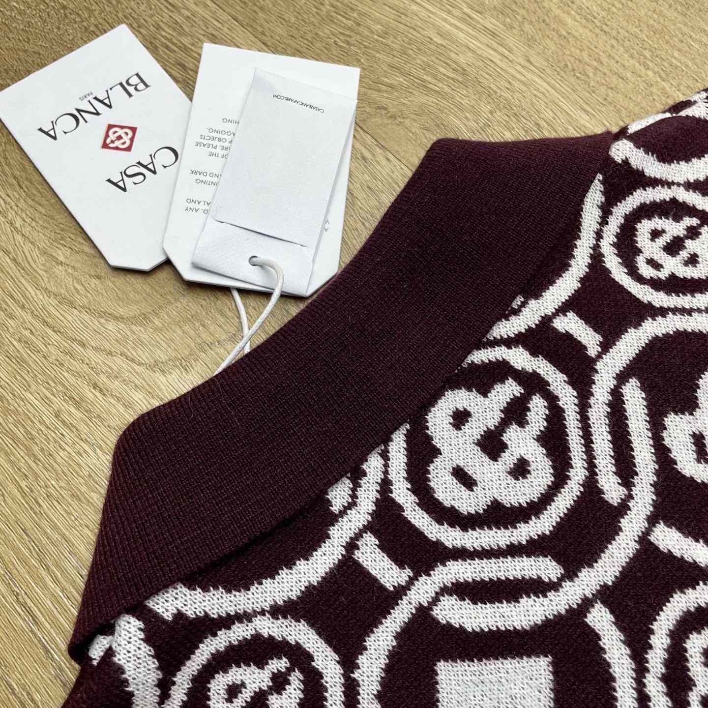 Casablanca Monogram Cotton Knit Polo shirt    Z6027 - EUR FASHION