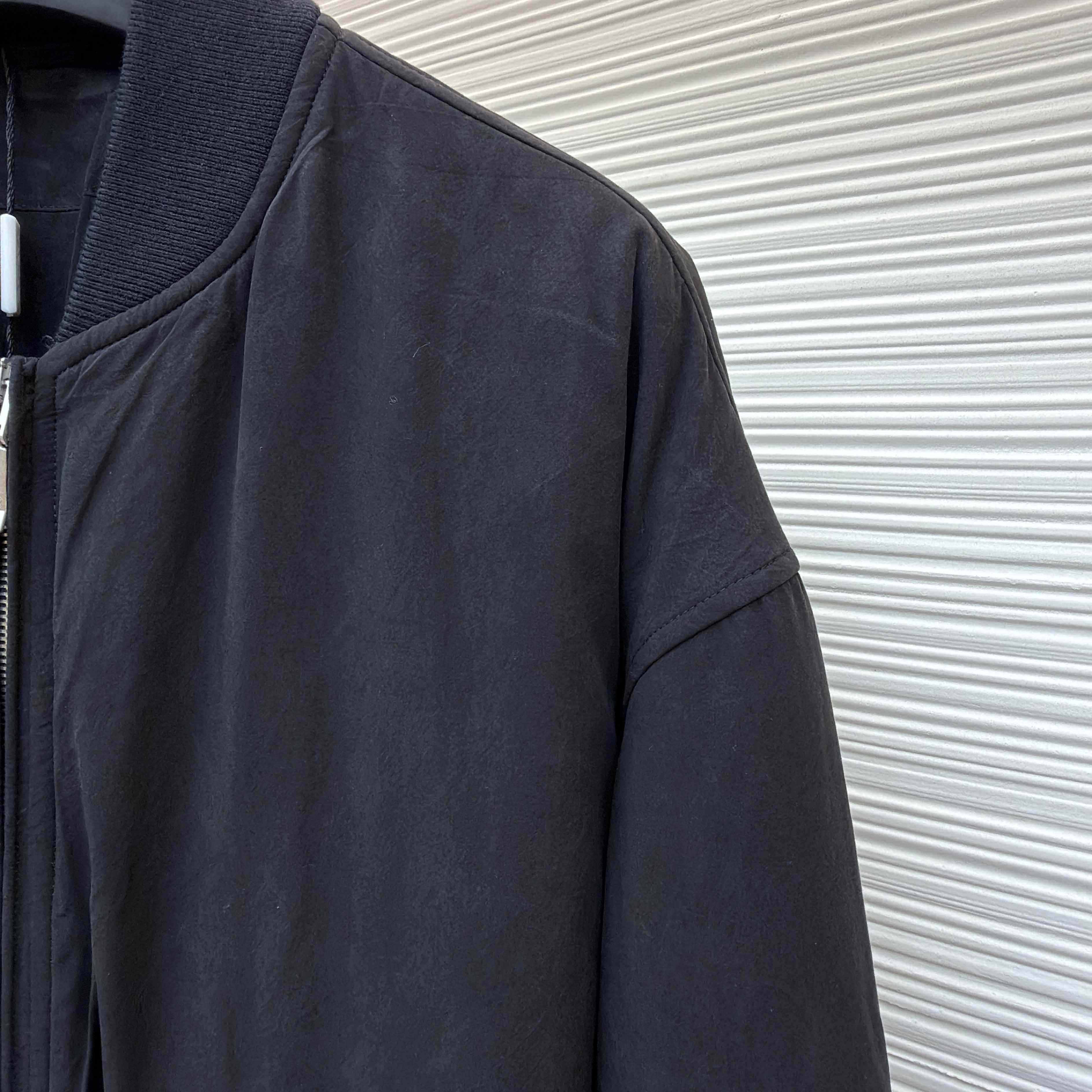 Dior x Stone Island Habotai Silk Blend Bomber Jacket Black  - EUR FASHION