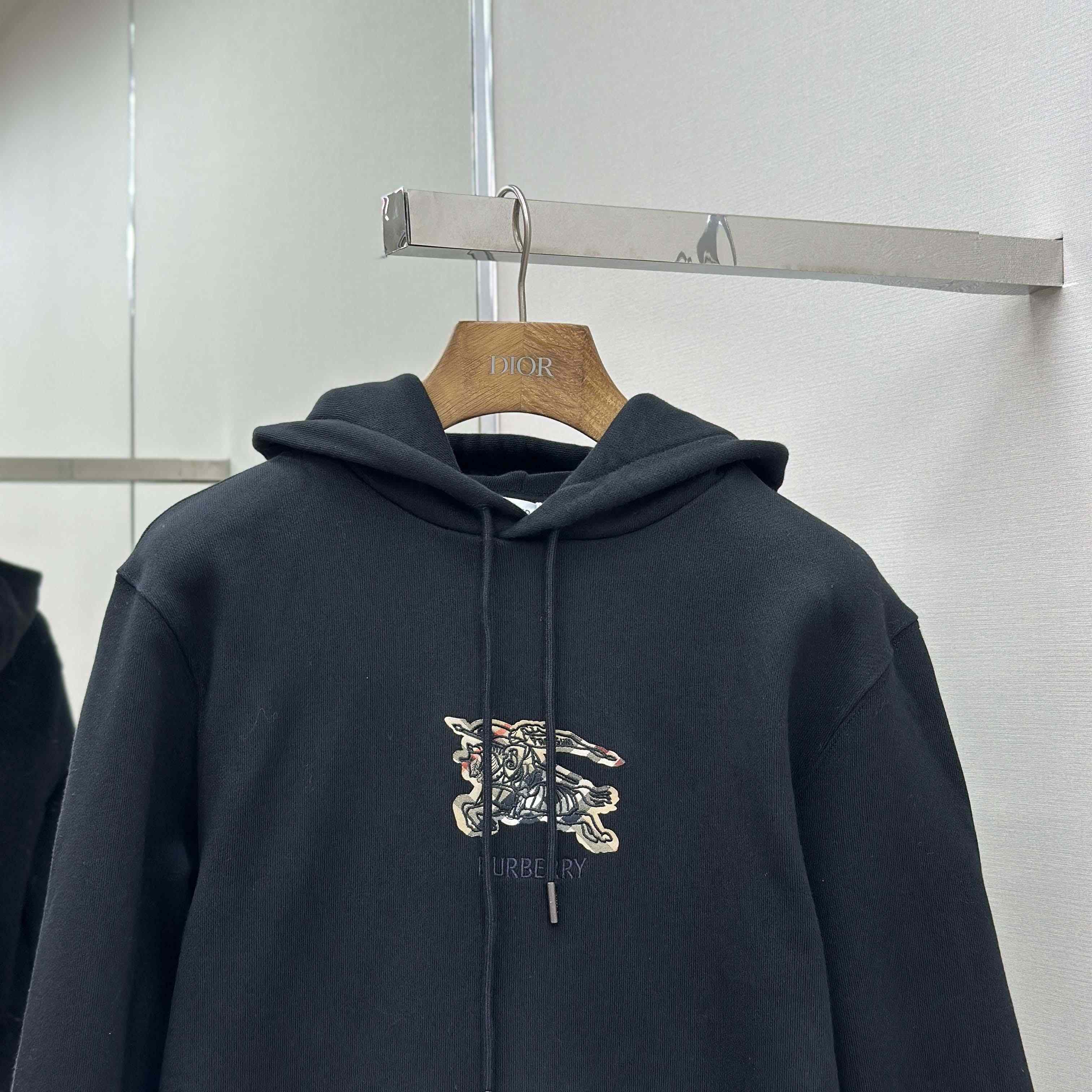 Burberry EKD Check Cotton Hoodie   - EUR FASHION
