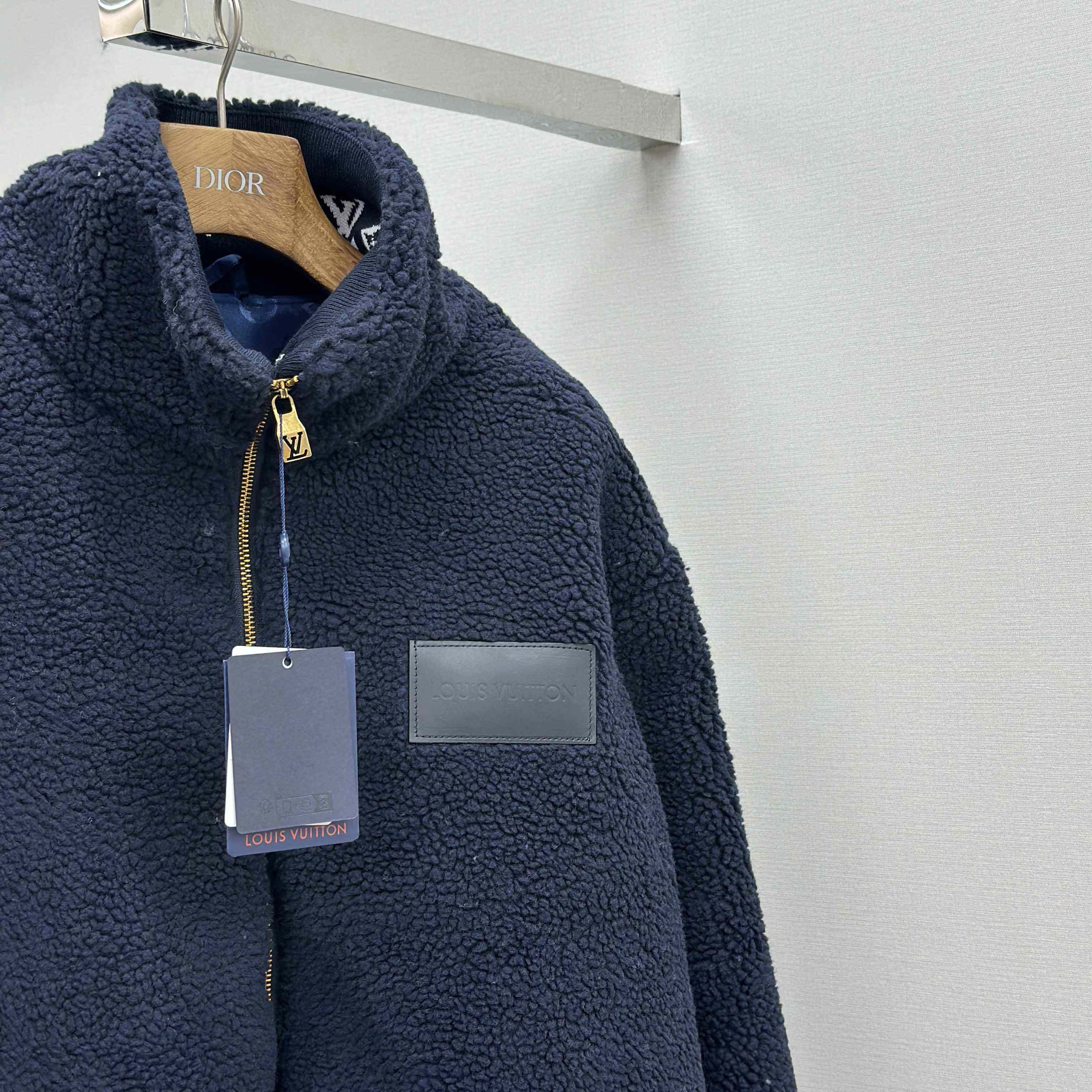 Louis Vuitton Leather Patch Fleece Blouson   1AGLXL - EUR FASHION