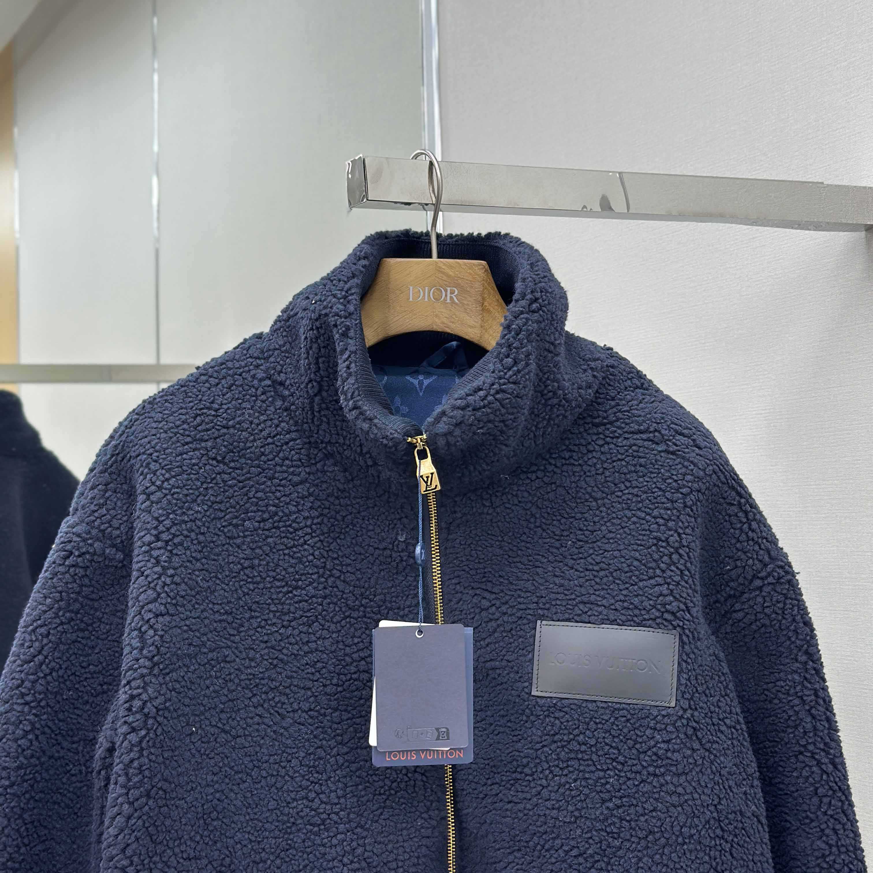 Louis Vuitton Leather Patch Fleece Blouson   1AGLXL - EUR FASHION