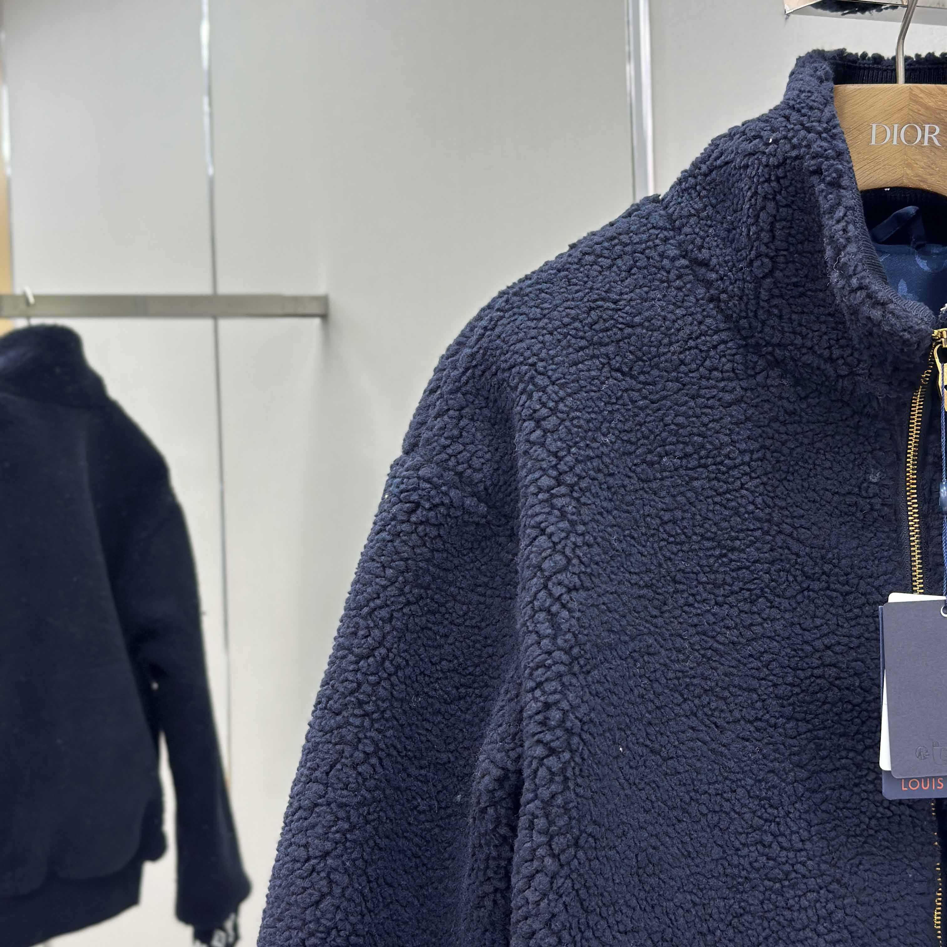 Louis Vuitton Leather Patch Fleece Blouson   1AGLXL - EUR FASHION