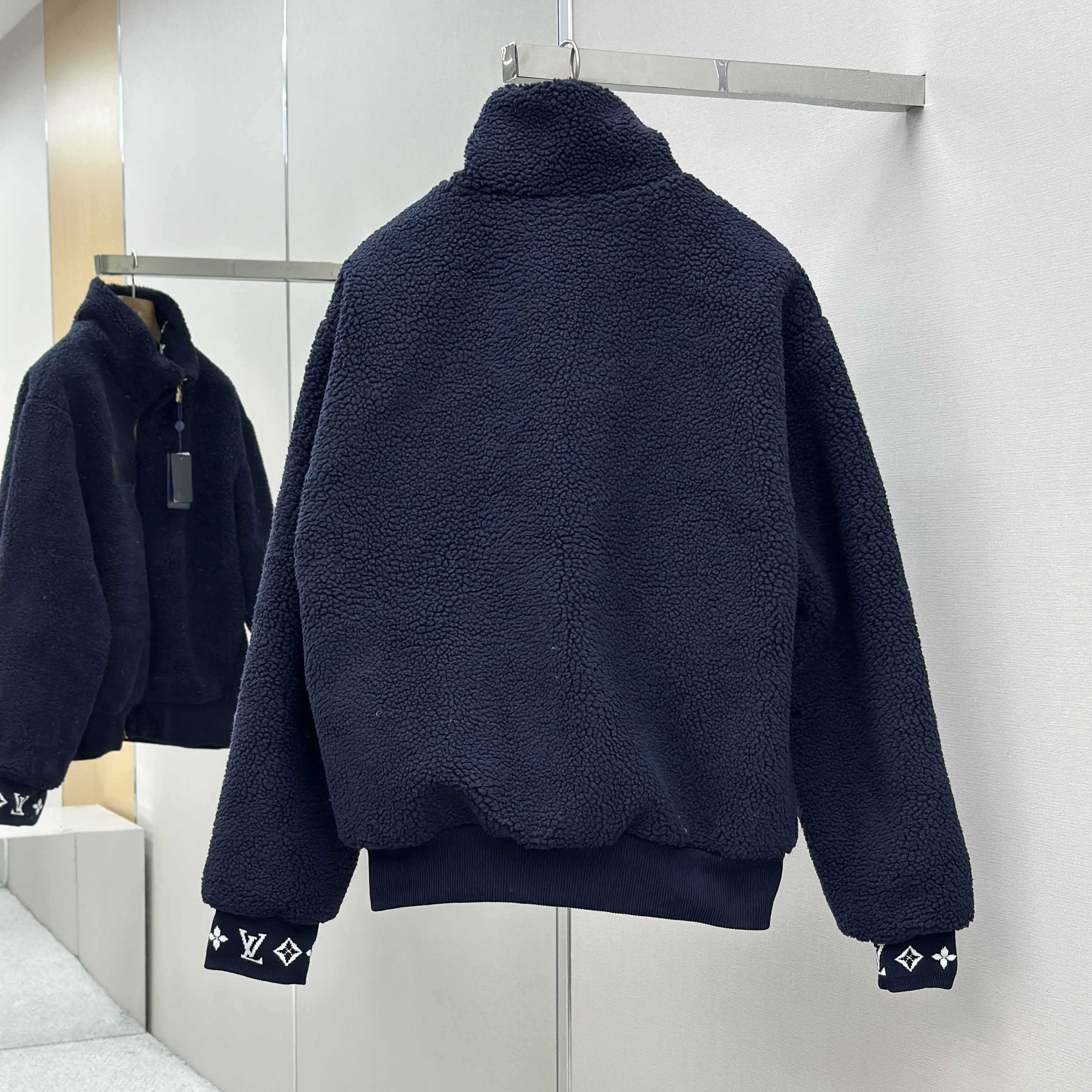 Louis Vuitton Leather Patch Fleece Blouson   1AGLXL - EUR FASHION
