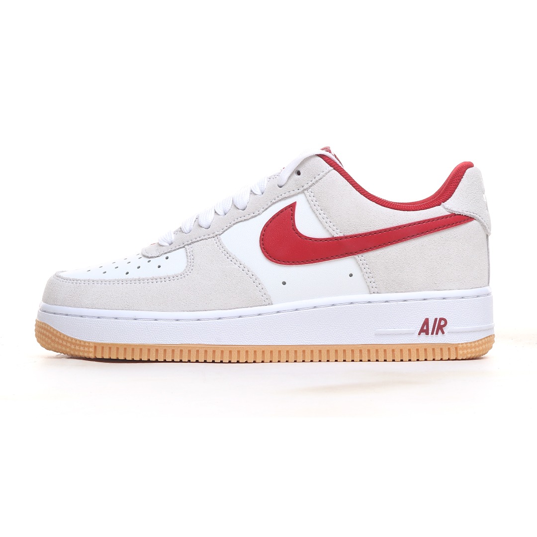 Nike Air Force 1 ’07 Low “White Grey Red Swoosh” IB6388-101 - EUR FASHION