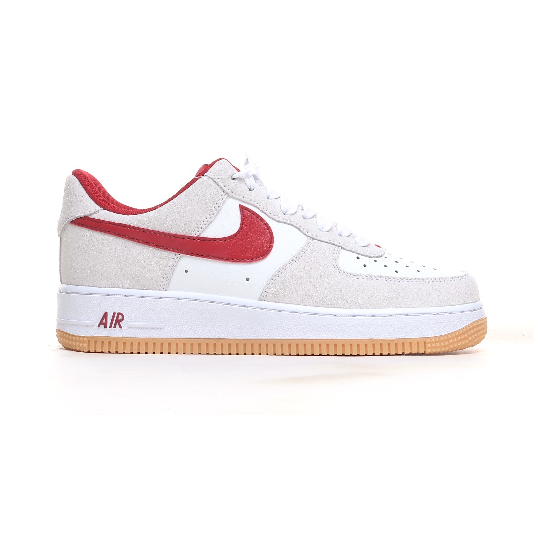 Nike Air Force 1 ’07 Low “White Grey Red Swoosh” IB6388-101 - EUR FASHION