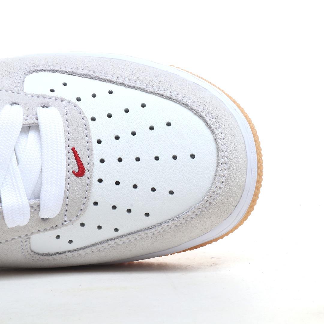 Nike Air Force 1 ’07 Low “White Grey Red Swoosh” IB6388-101 - EUR FASHION