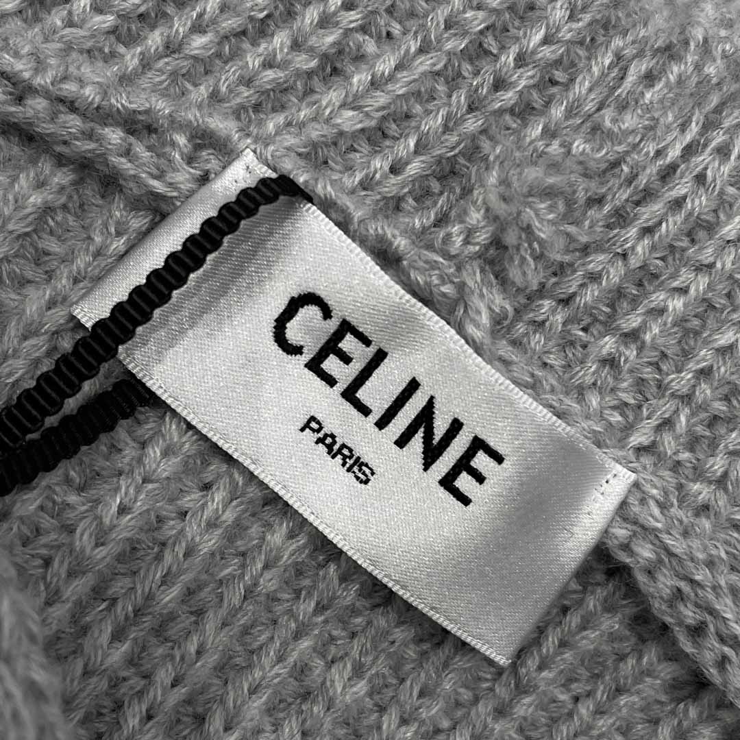 Celine Hooded Sweater In Ribbed Wool - EUR FASHION