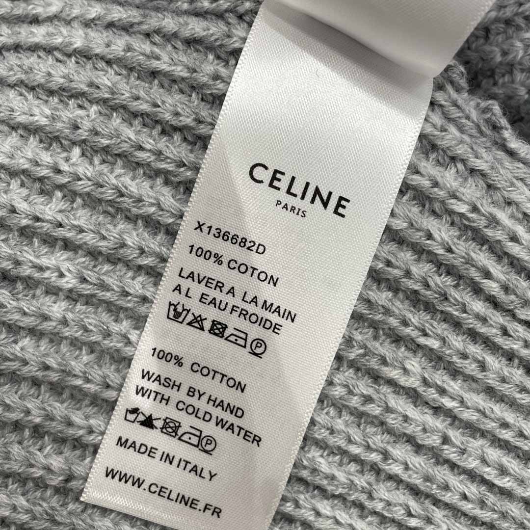 Celine Hooded Sweater In Ribbed Wool - EUR FASHION