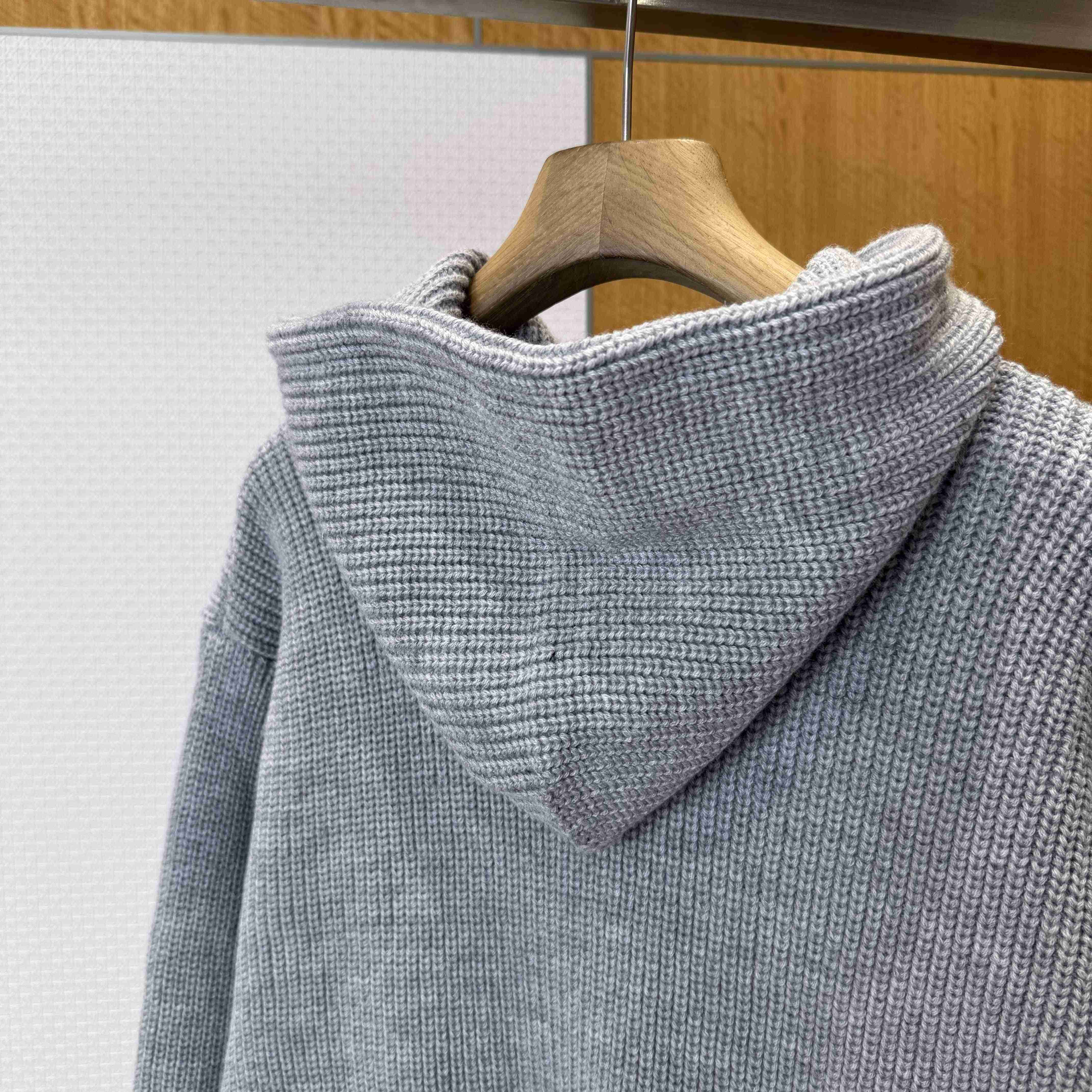 Celine Hooded Sweater In Ribbed Wool - EUR FASHION