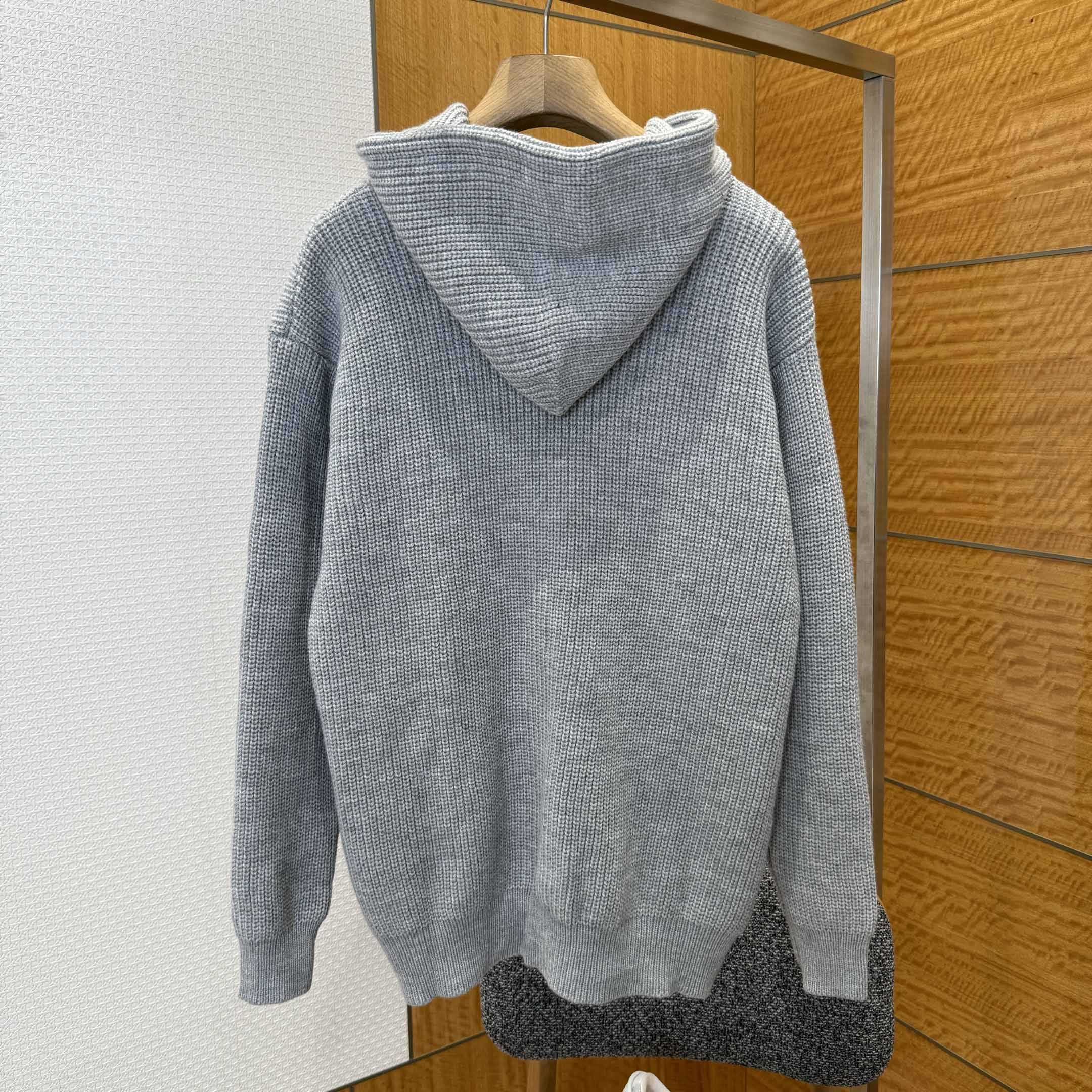 Celine Hooded Sweater In Ribbed Wool - EUR FASHION