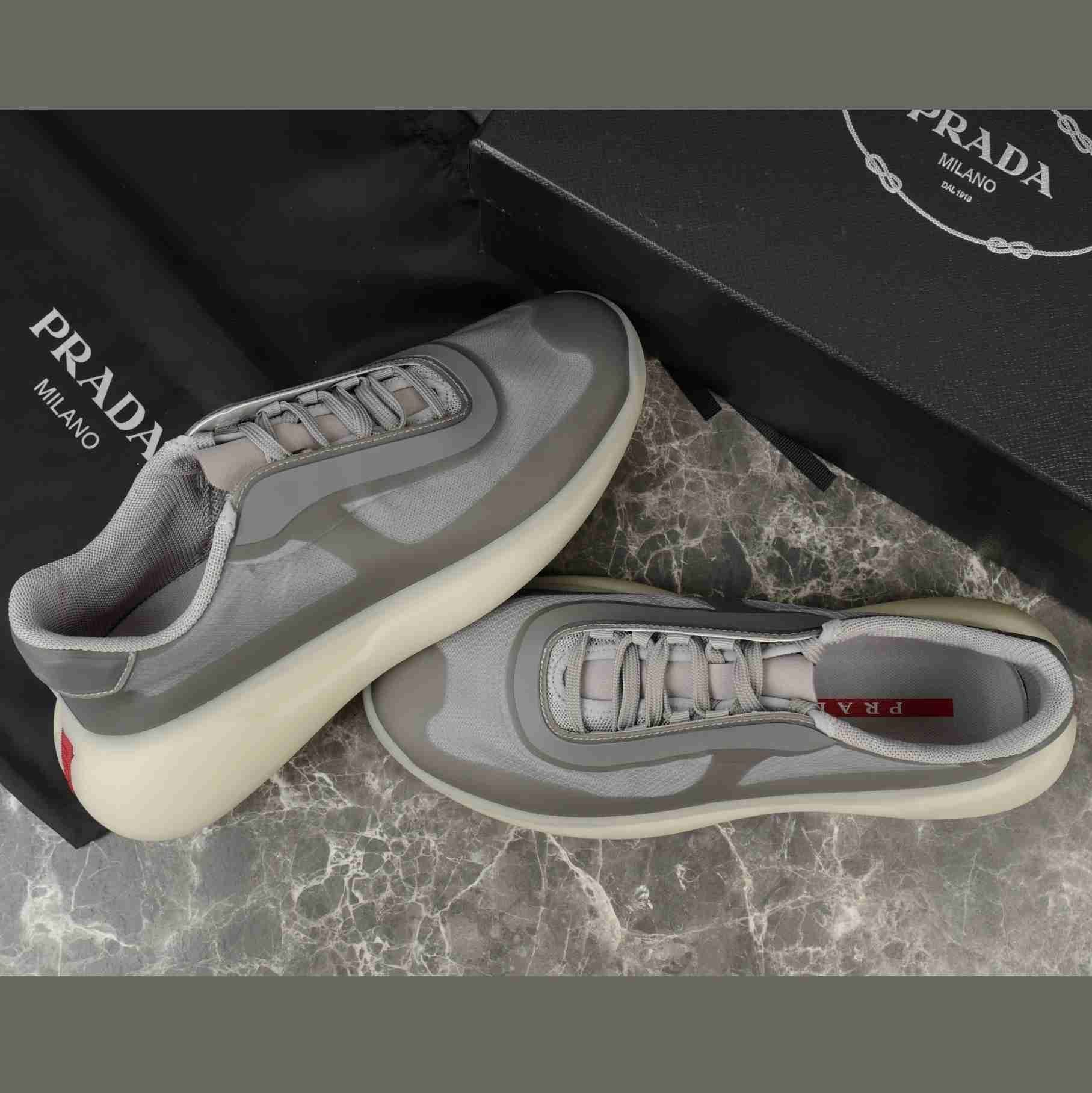 Prada America's Cup Re-Nylon And Bike Fabric Sneakers - EUR FASHION