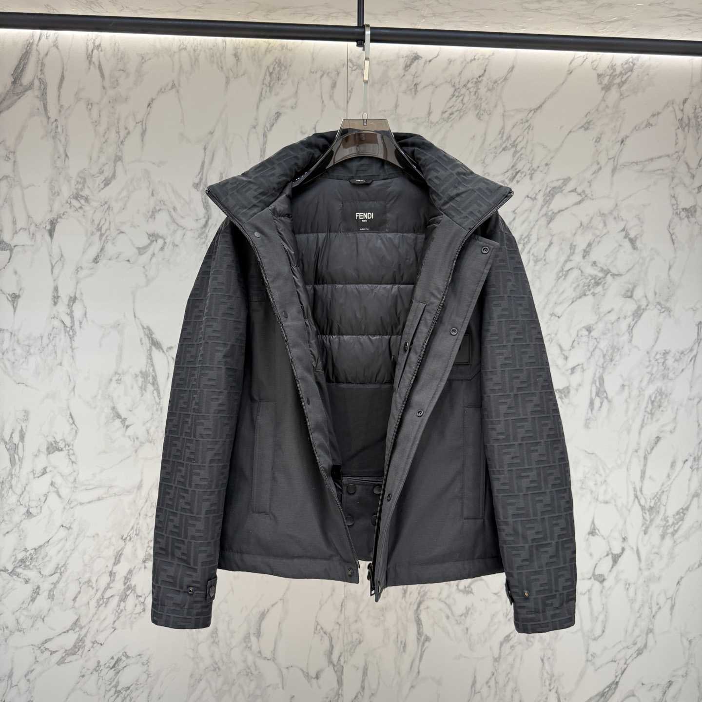 Fendi 'FF Denim Tech' Padded Jacket - EUR FASHION