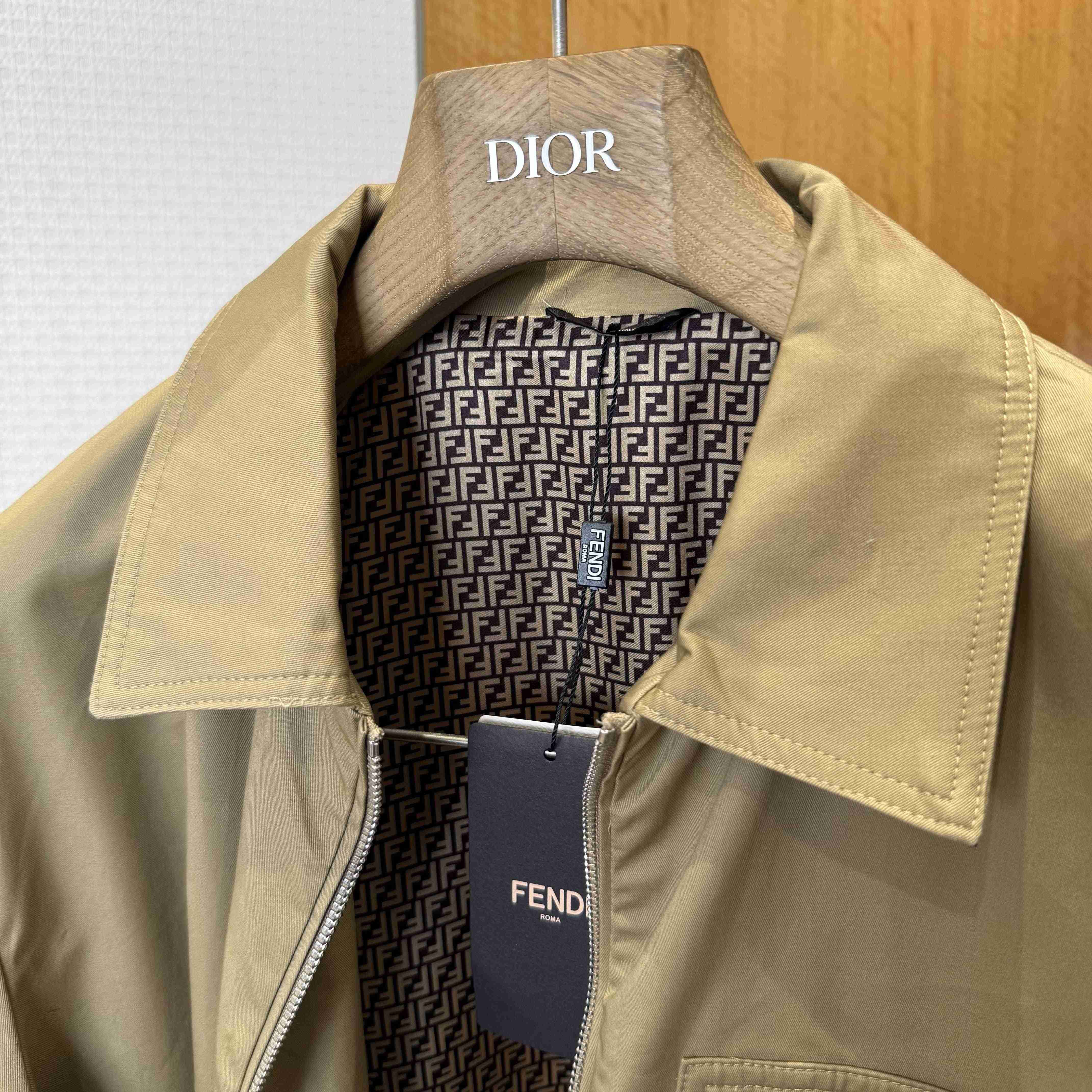 Fendi Beige Gabardine Blouson - EUR FASHION