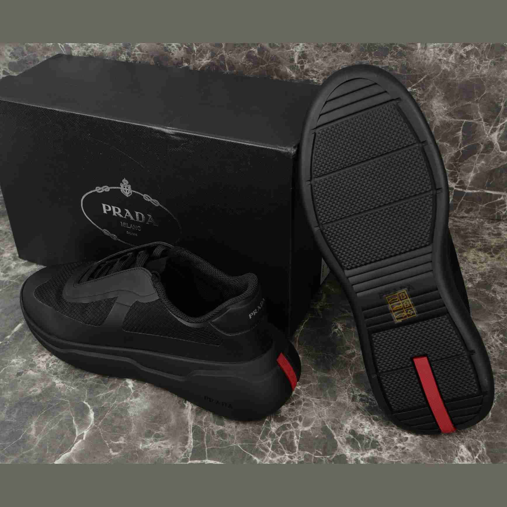 Prada America's Cup Re-Nylon And Bike Fabric Sneakers - EUR FASHION