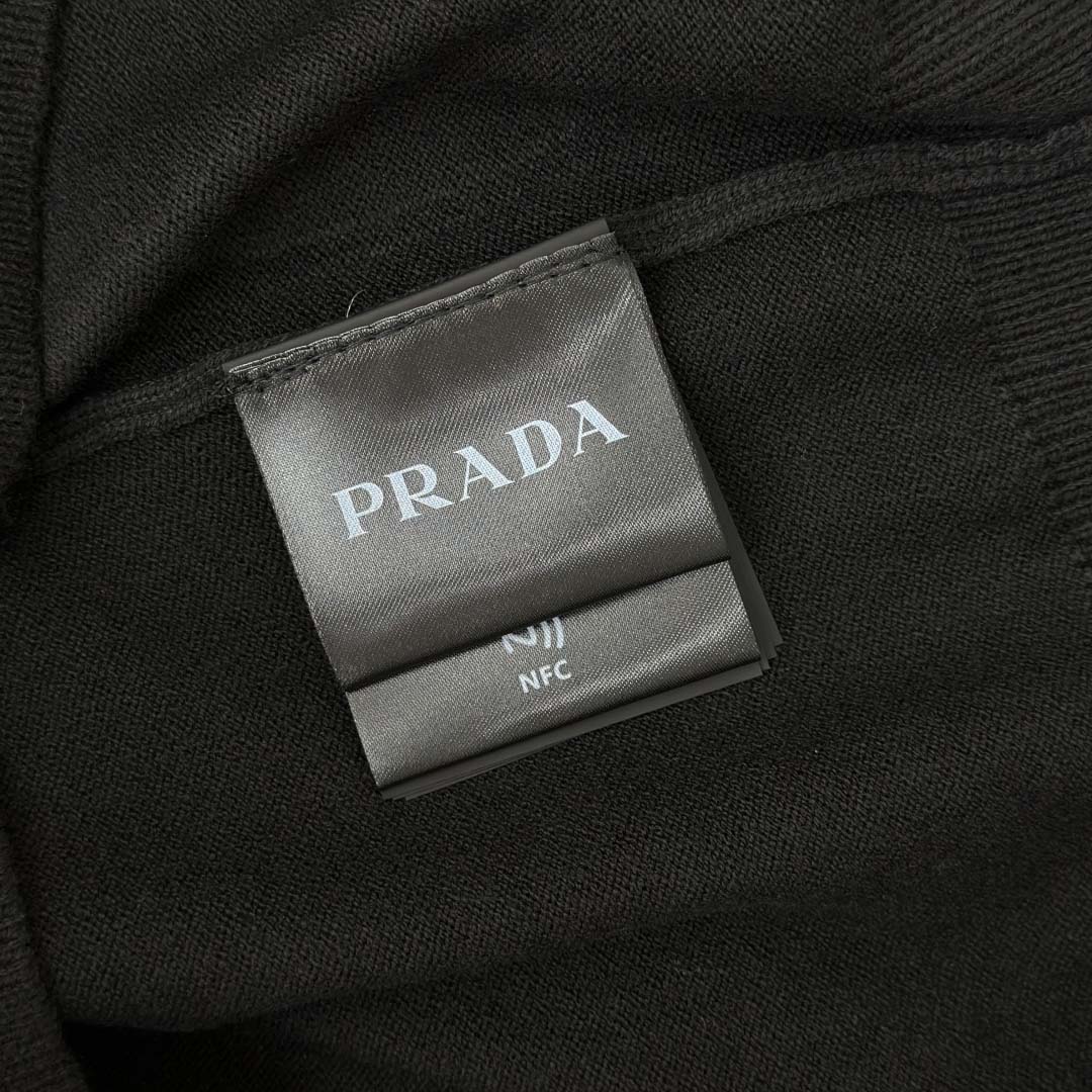 Prada Long-sleeved Superfine Wool Polo Sweater - EUR FASHION