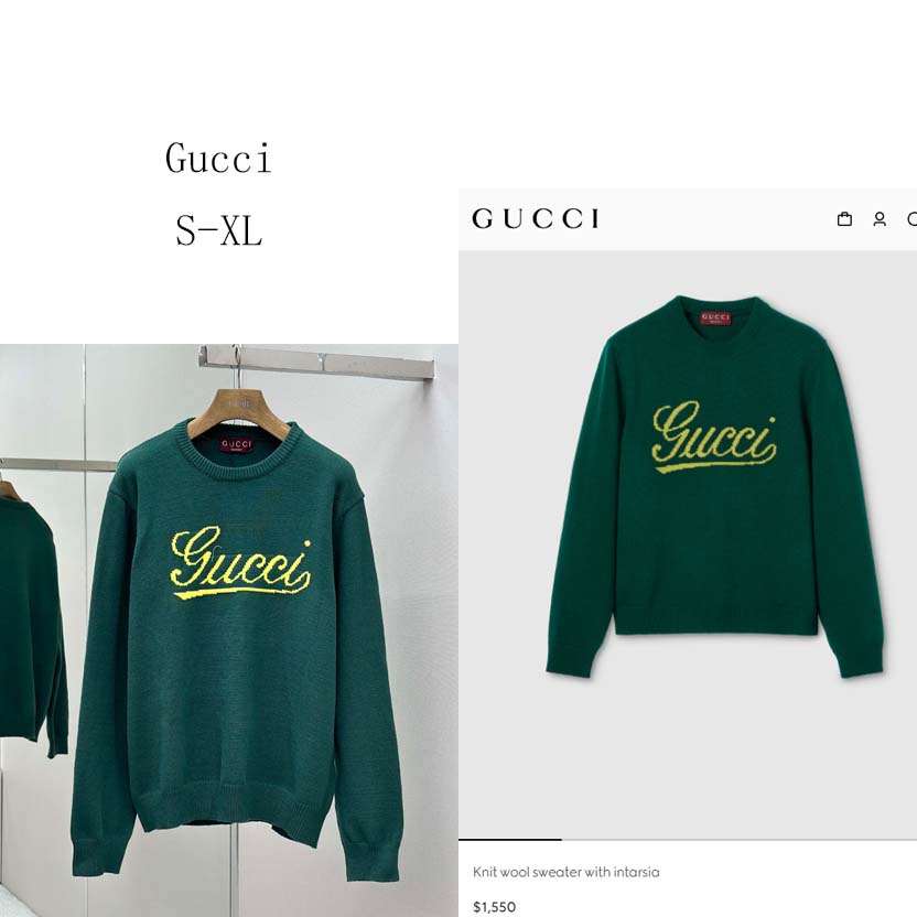 Gucci Knit Wool Sweater With Intarsia - EUR FASHION
