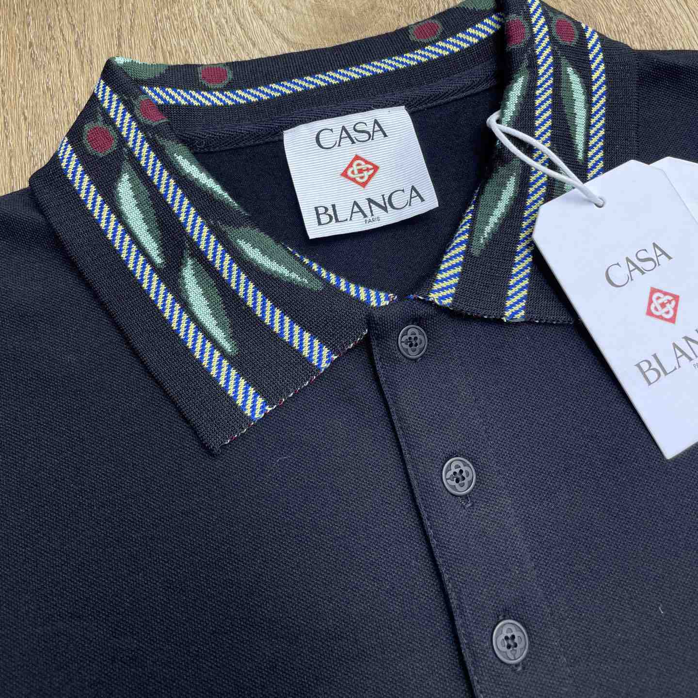 Casablanca Laurel Pique Short Sleeve Polo Shirt    c1098 - EUR FASHION