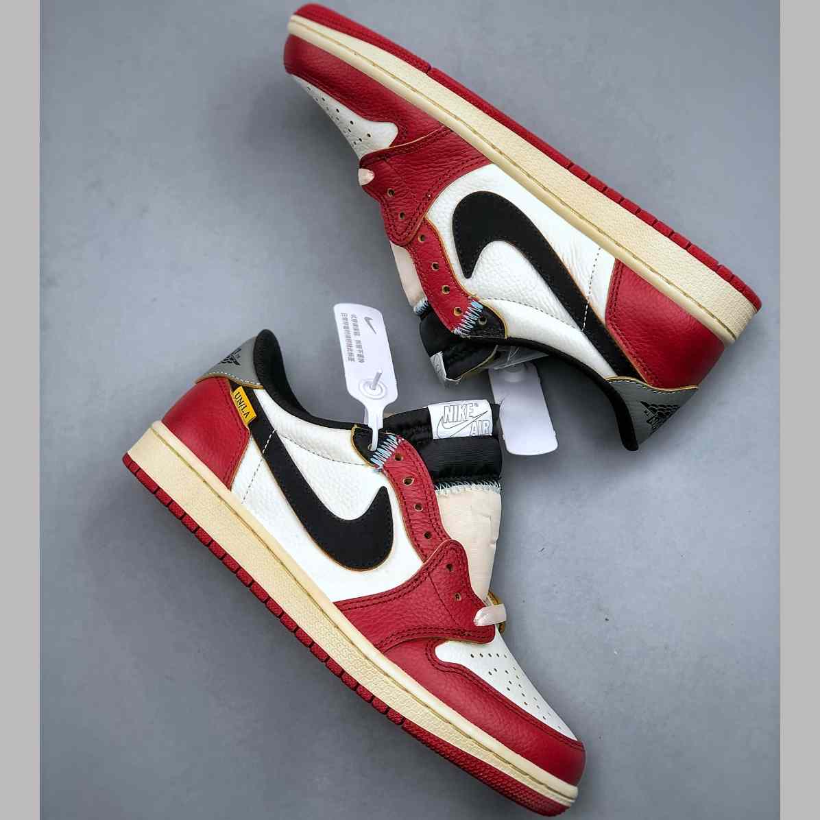 Air Jordan 1 Low “UN White/Red” Lifestyle Sneakers HQ6998-6001 - EUR FASHION