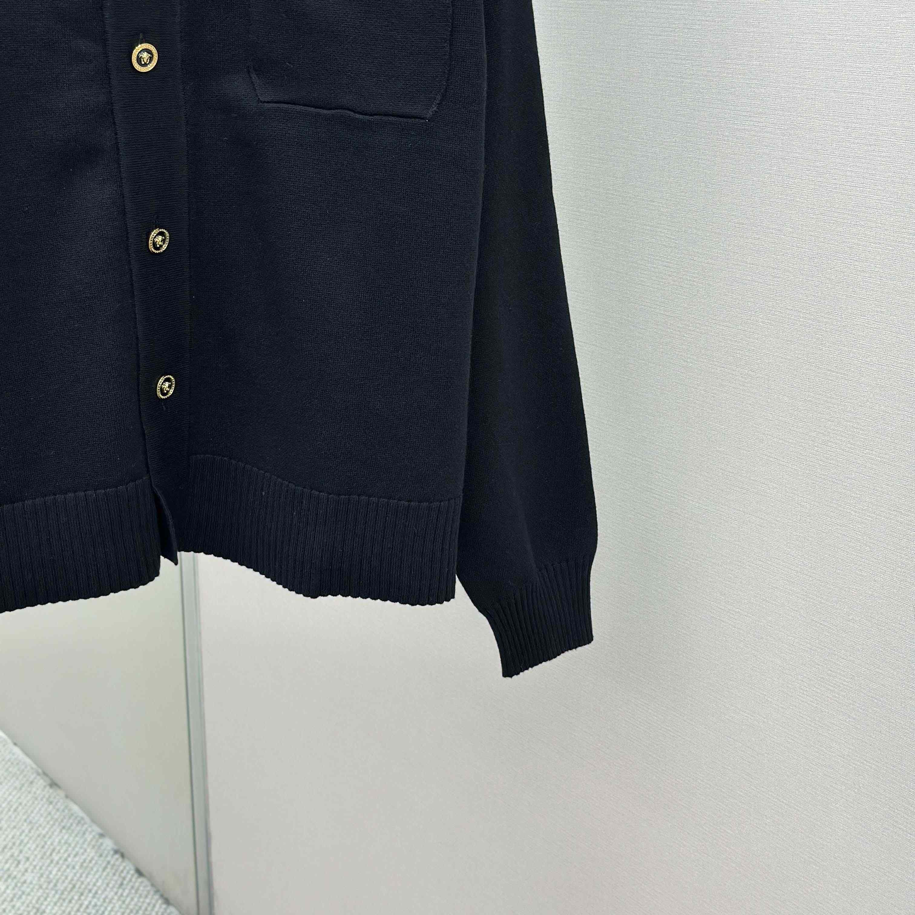 Versace Cashmere-Blend Knit Polo Cardigan - EUR FASHION