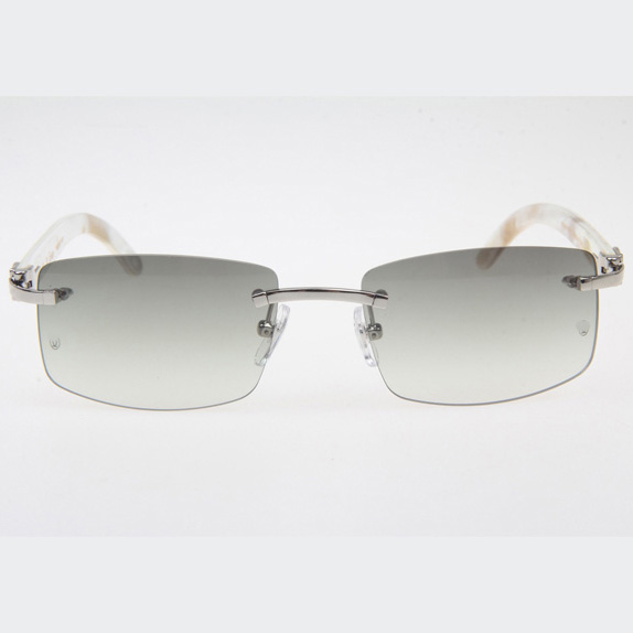 Cartier CT_3524012 White Buffalo Sunglasses In Silver Grey - EUR FASHION