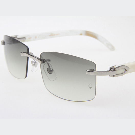 Cartier CT_3524012 White Buffalo Sunglasses In Silver Grey - EUR FASHION