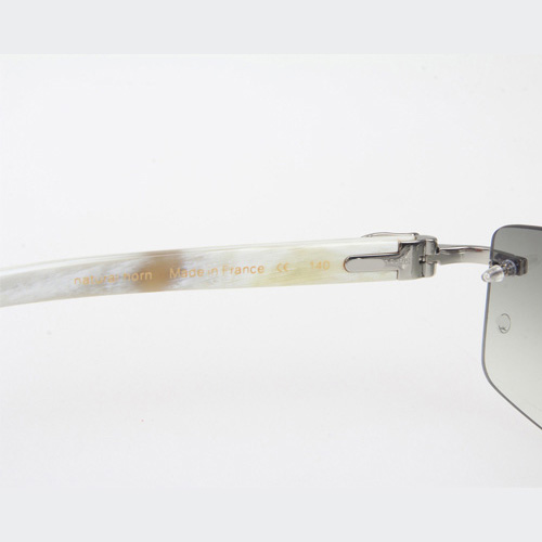 Cartier CT_3524012 White Buffalo Sunglasses In Silver Grey - EUR FASHION