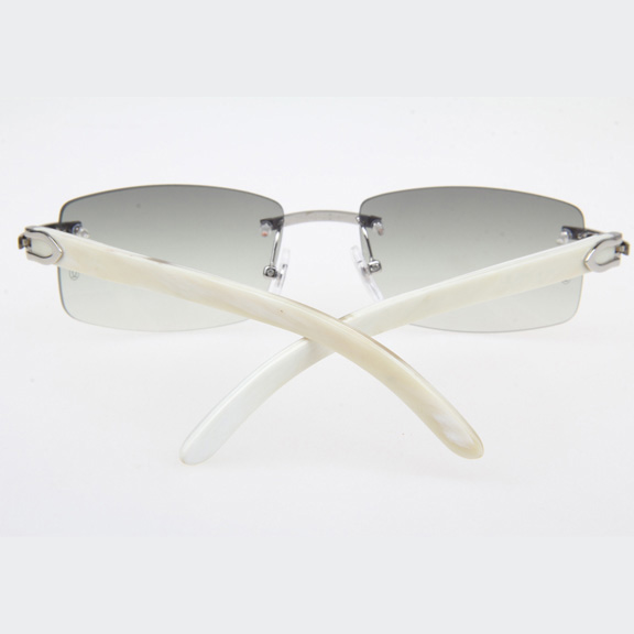 Cartier CT_3524012 White Buffalo Sunglasses In Silver Grey - EUR FASHION