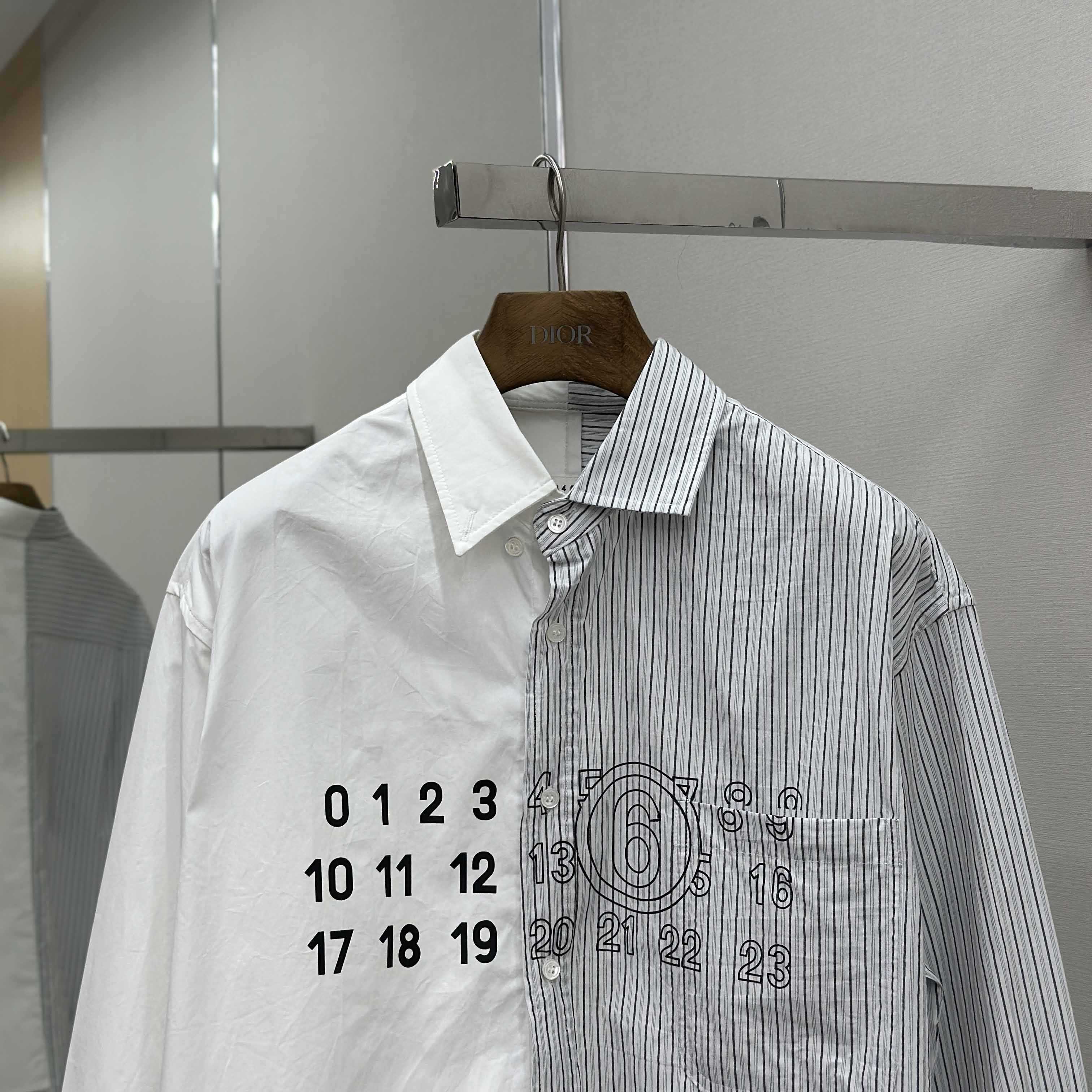 Maison Margiela Striped Panelled Shirt - EUR FASHION