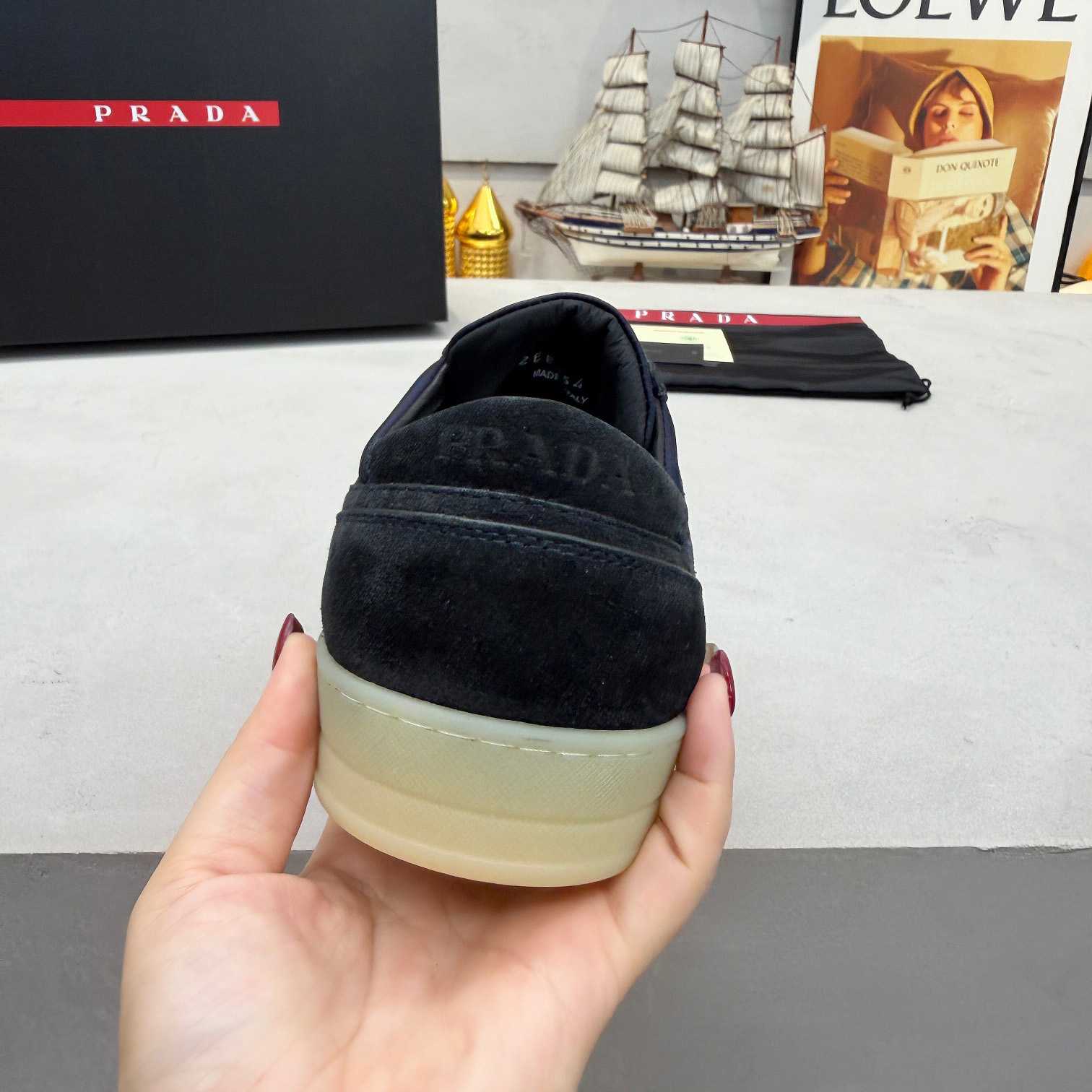 Prada Downtown Eyelets-detail Suede Sneakers - EUR FASHION