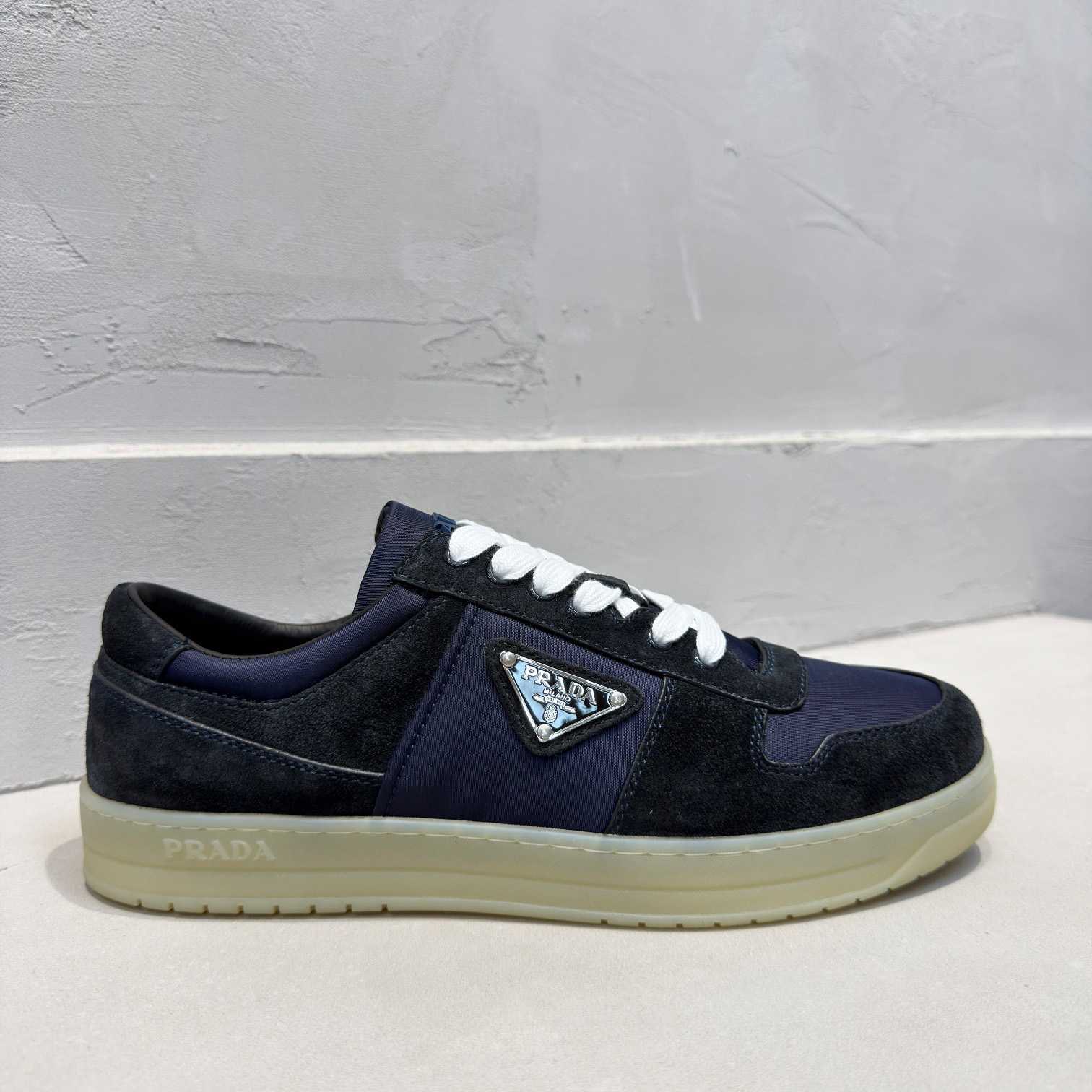 Prada Downtown Eyelets-detail Suede Sneakers - EUR FASHION
