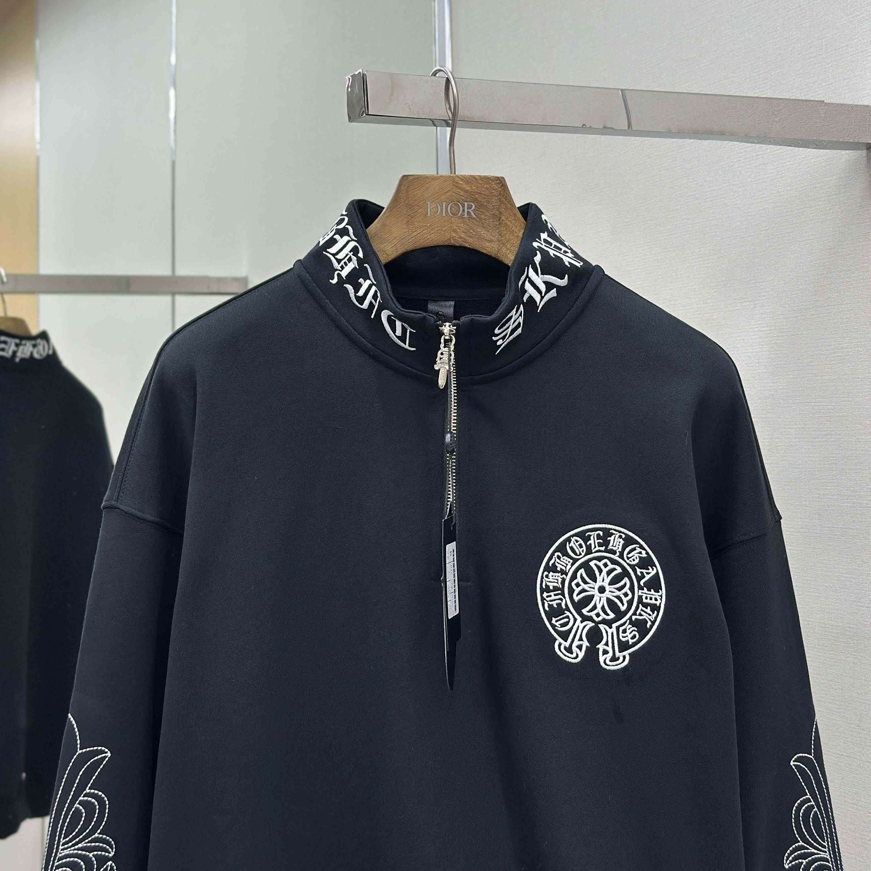 Chrome Hearts Half-zip Sweatshirt - EUR FASHION