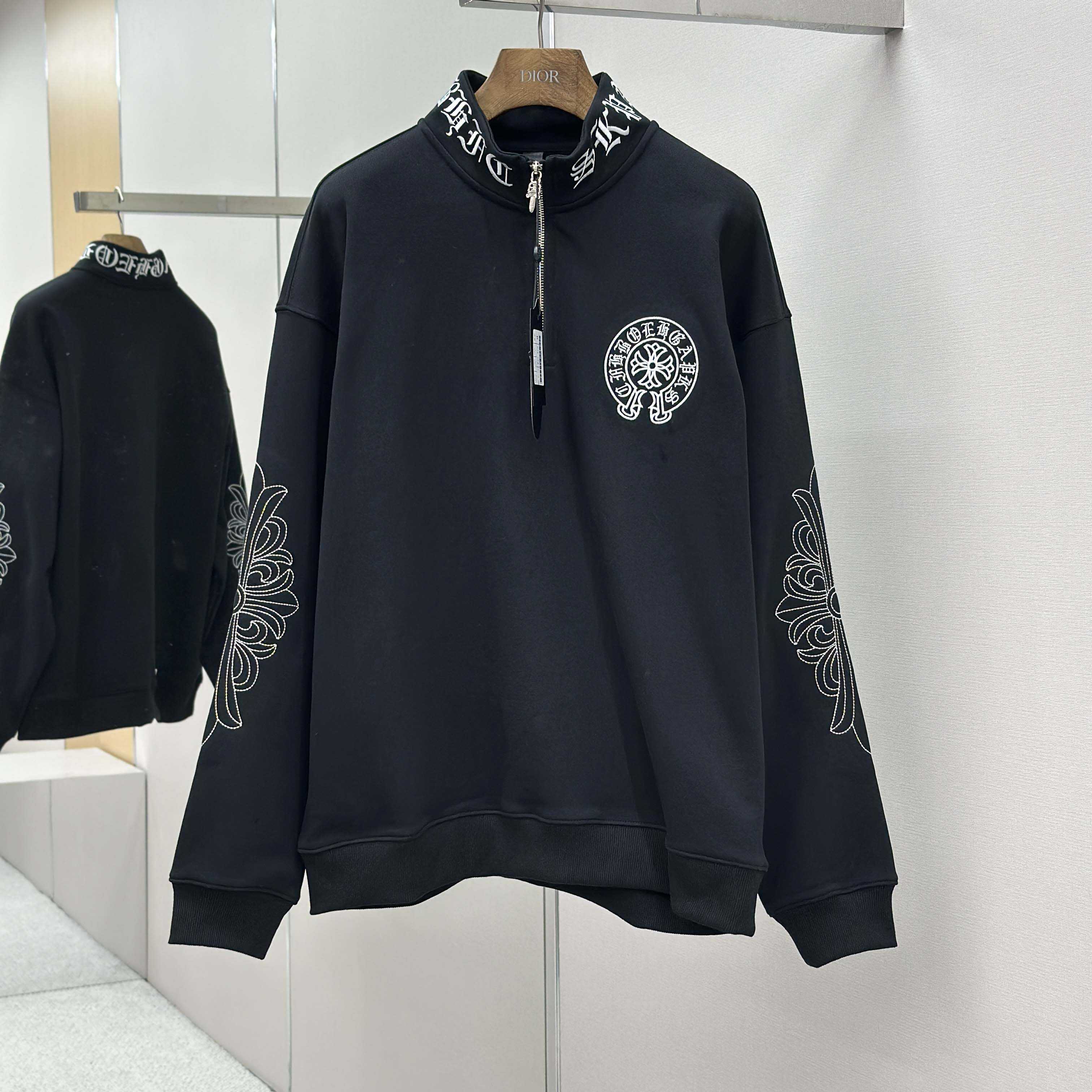 Chrome Hearts Half-zip Sweatshirt - EUR FASHION