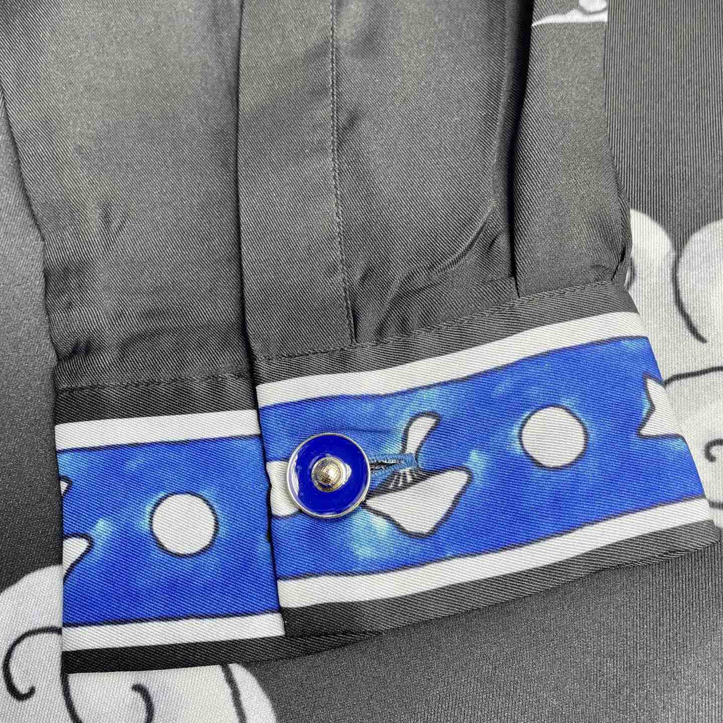 Casablanca The Four Elements Long Sleeve Silk Shirt   CA3546 - EUR FASHION