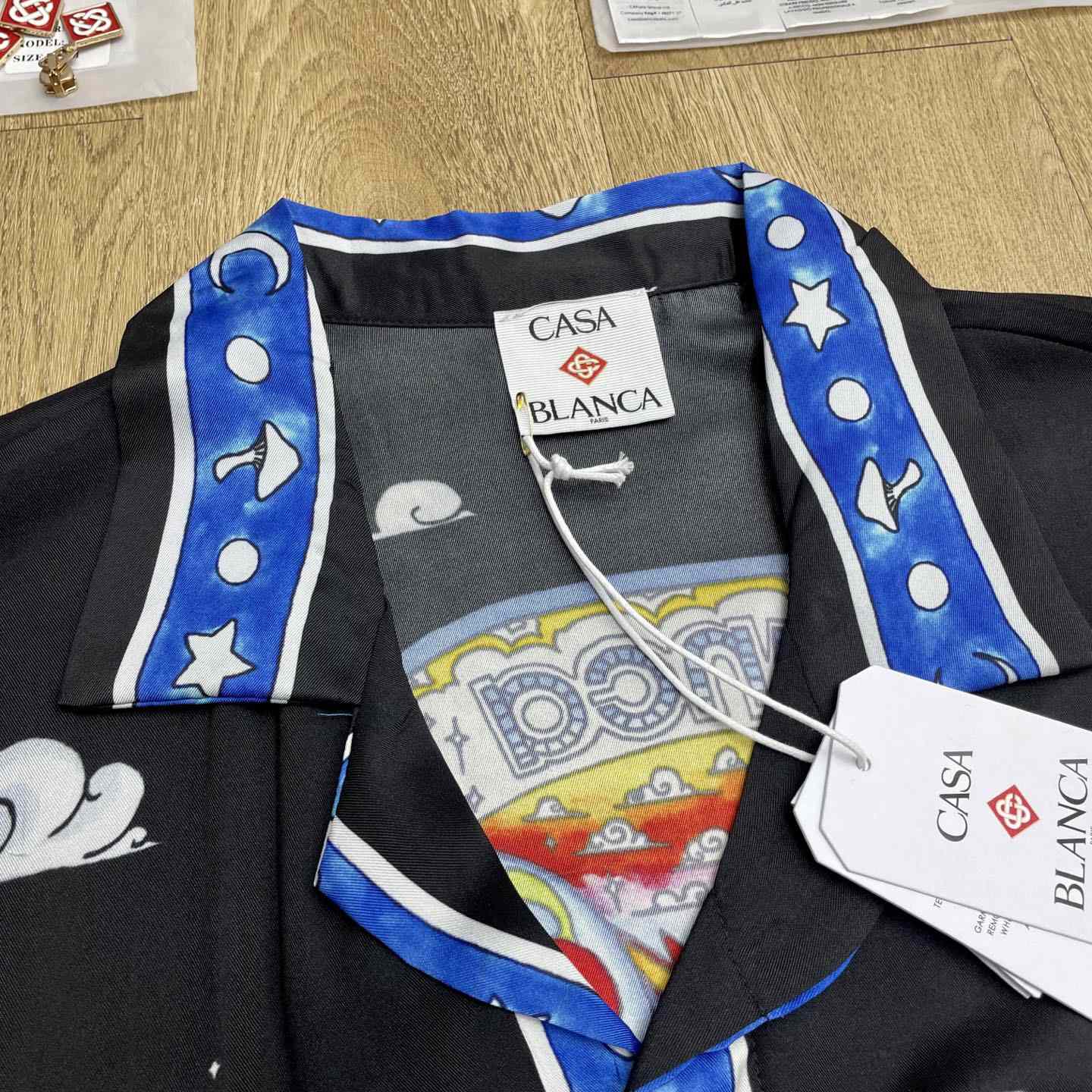 Casablanca The Four Elements Long Sleeve Silk Shirt   CA3546 - EUR FASHION