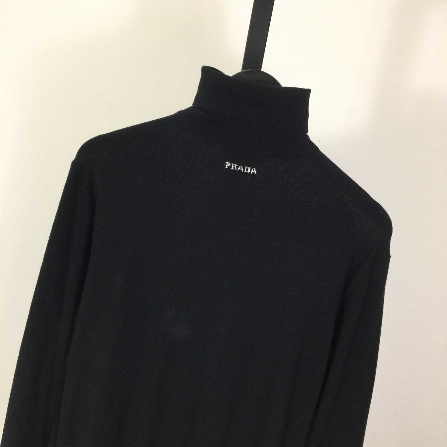 Prada Black Wool Turtleneck - EUR FASHION
