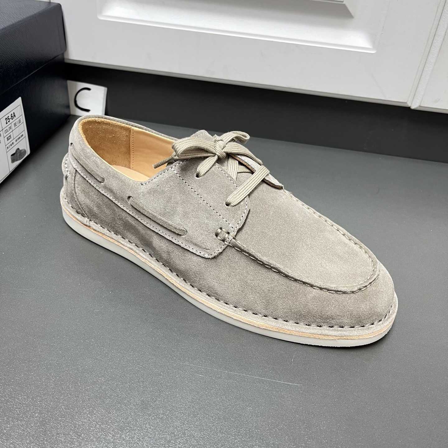 Prada Bleached Suede Loafers - EUR FASHION