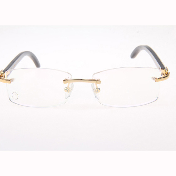 Cartier CT_3524012 White Mix Black Buffalo Eyeglasses In Gold - EUR FASHION