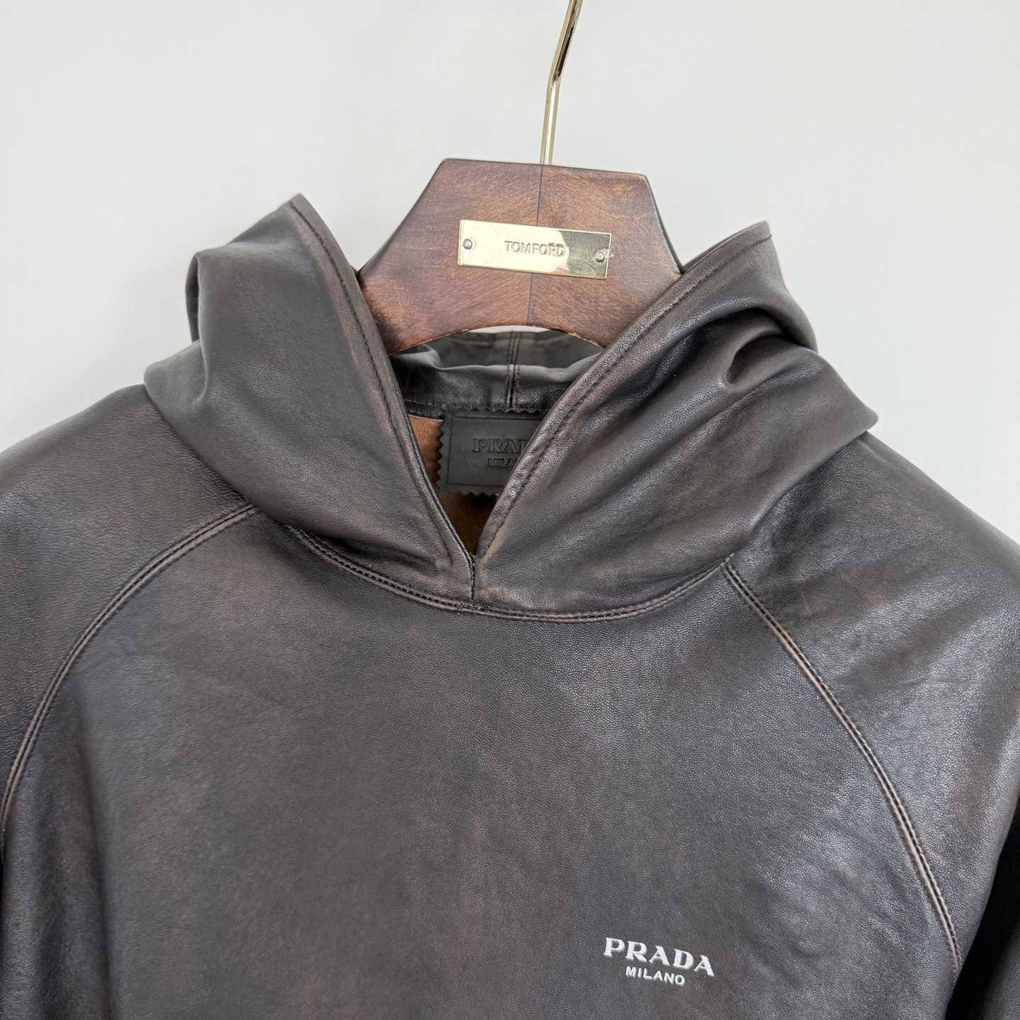 Prada Leather Hoodie - EUR FASHION