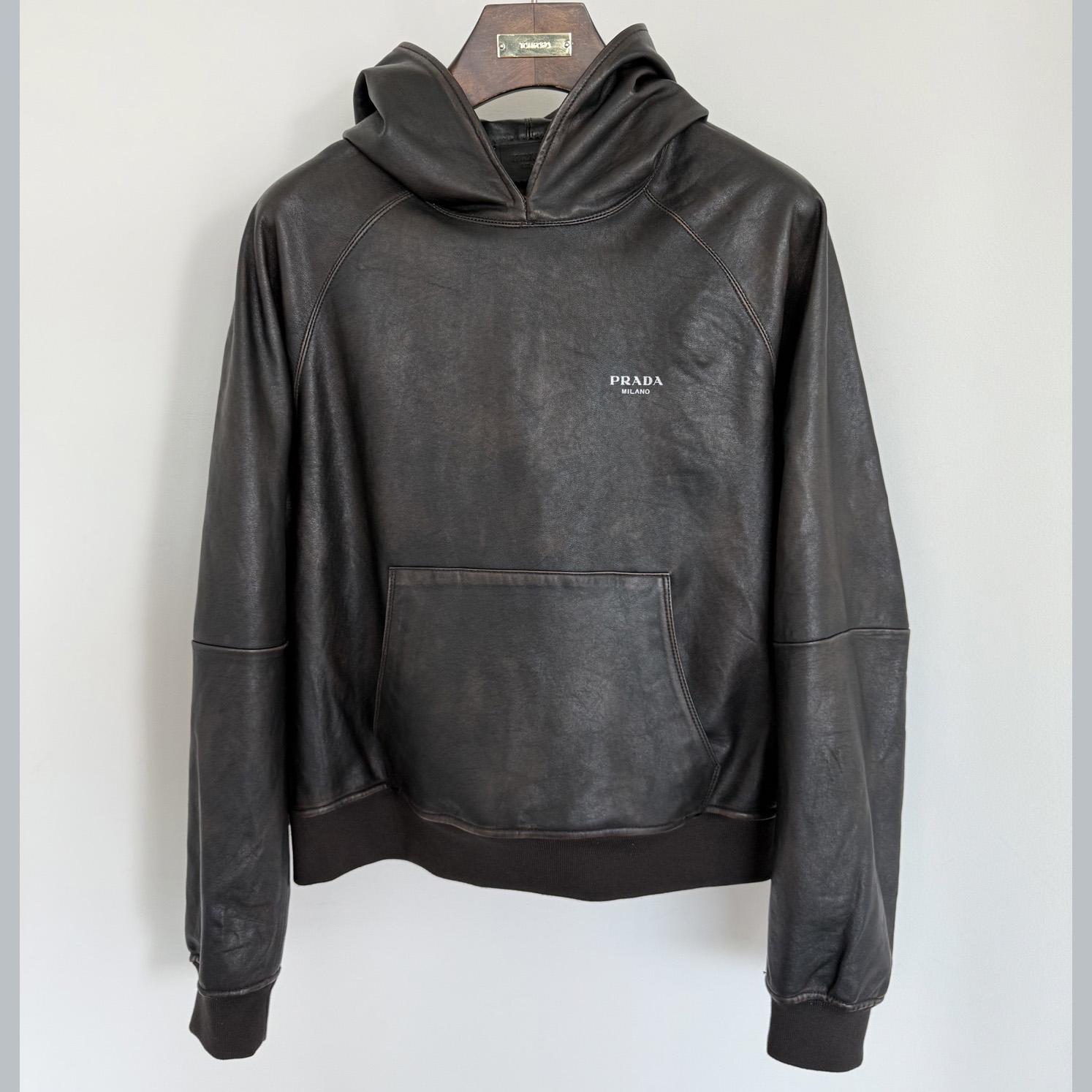 Prada Leather Hoodie - EUR FASHION