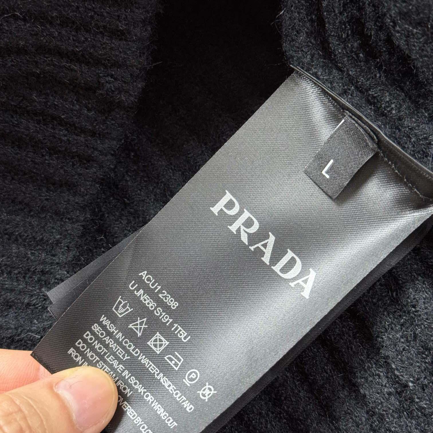 Prada Cashgora Ribbed-Knit Cardigan - EUR FASHION