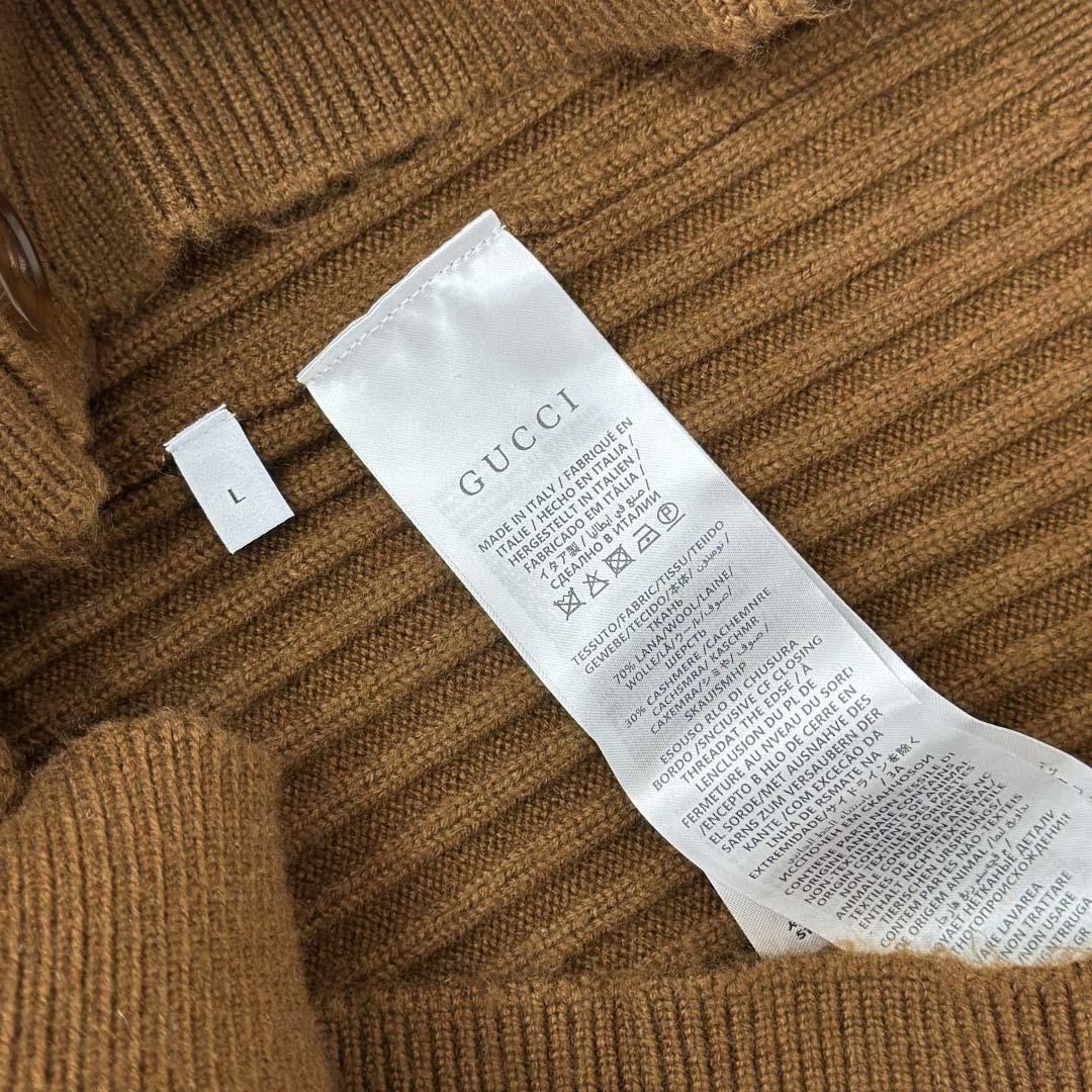 Gucci Rib Wool Cashmere Knit Cardigan - EUR FASHION