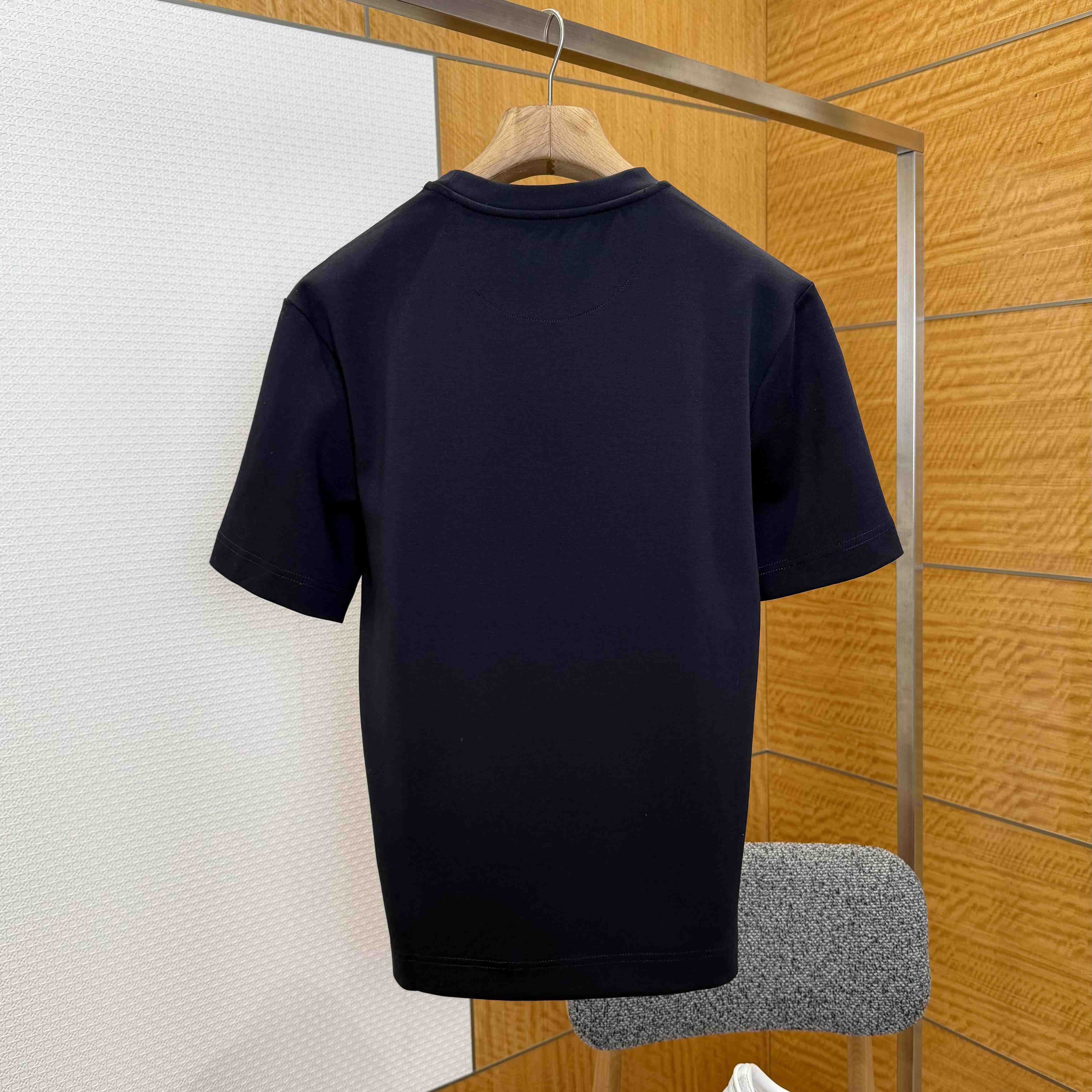 Fendi Dark Blue Cotton T-shirt - EUR FASHION
