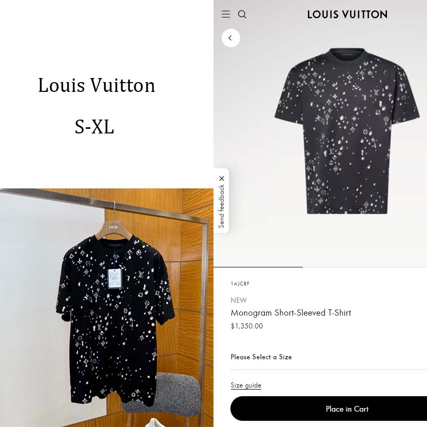 Louis Vuitton Monogram Short-Sleeved T-Shirt   1AJCBF - EUR FASHION