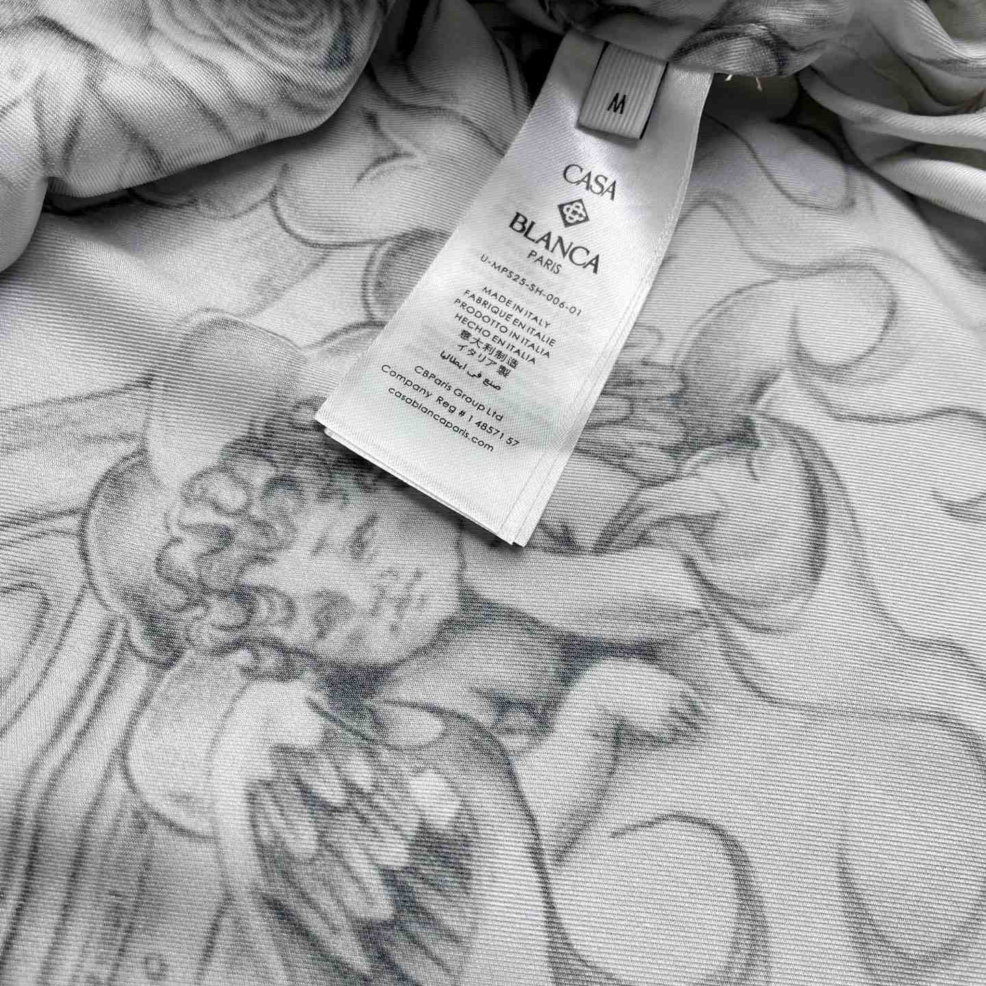 Casablanca Tattoo Long Sleeve Silk Shirt   CA3549 - EUR FASHION