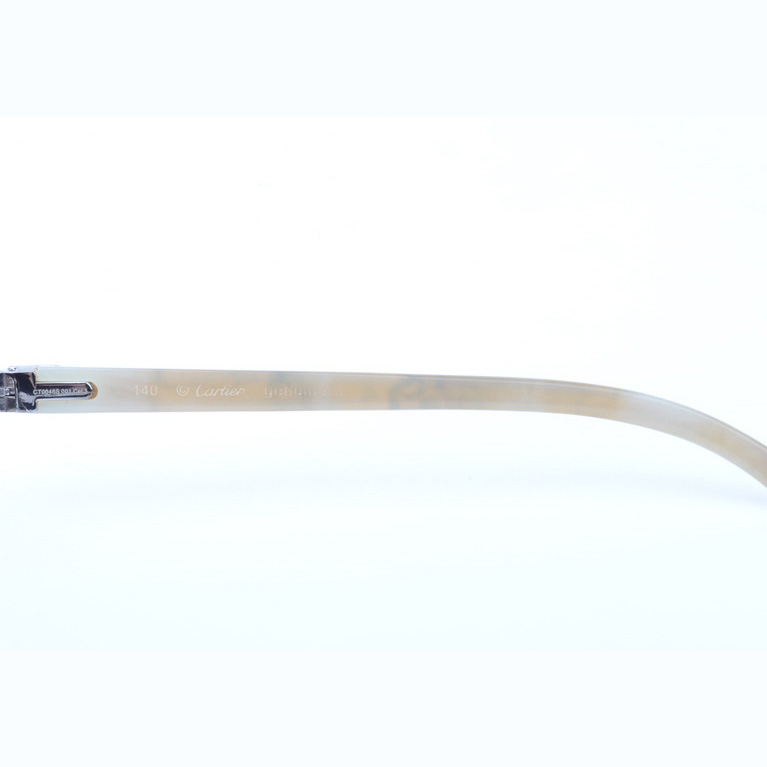 Cartier CT_3524012 Shell Mix White Buffalo Sunglasses In Silver Brown - EUR FASHION