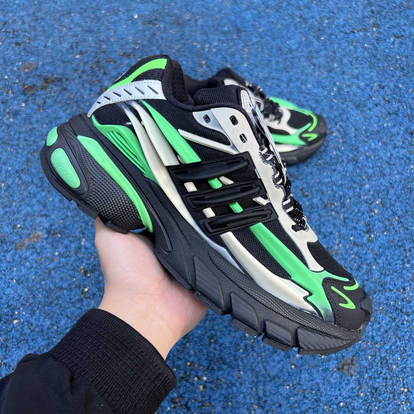 Pharrell x Virginia x adidas Adistar Jellyfish “Black/Green” Comfortable Fashion Slide JP9266 - EUR FASHION